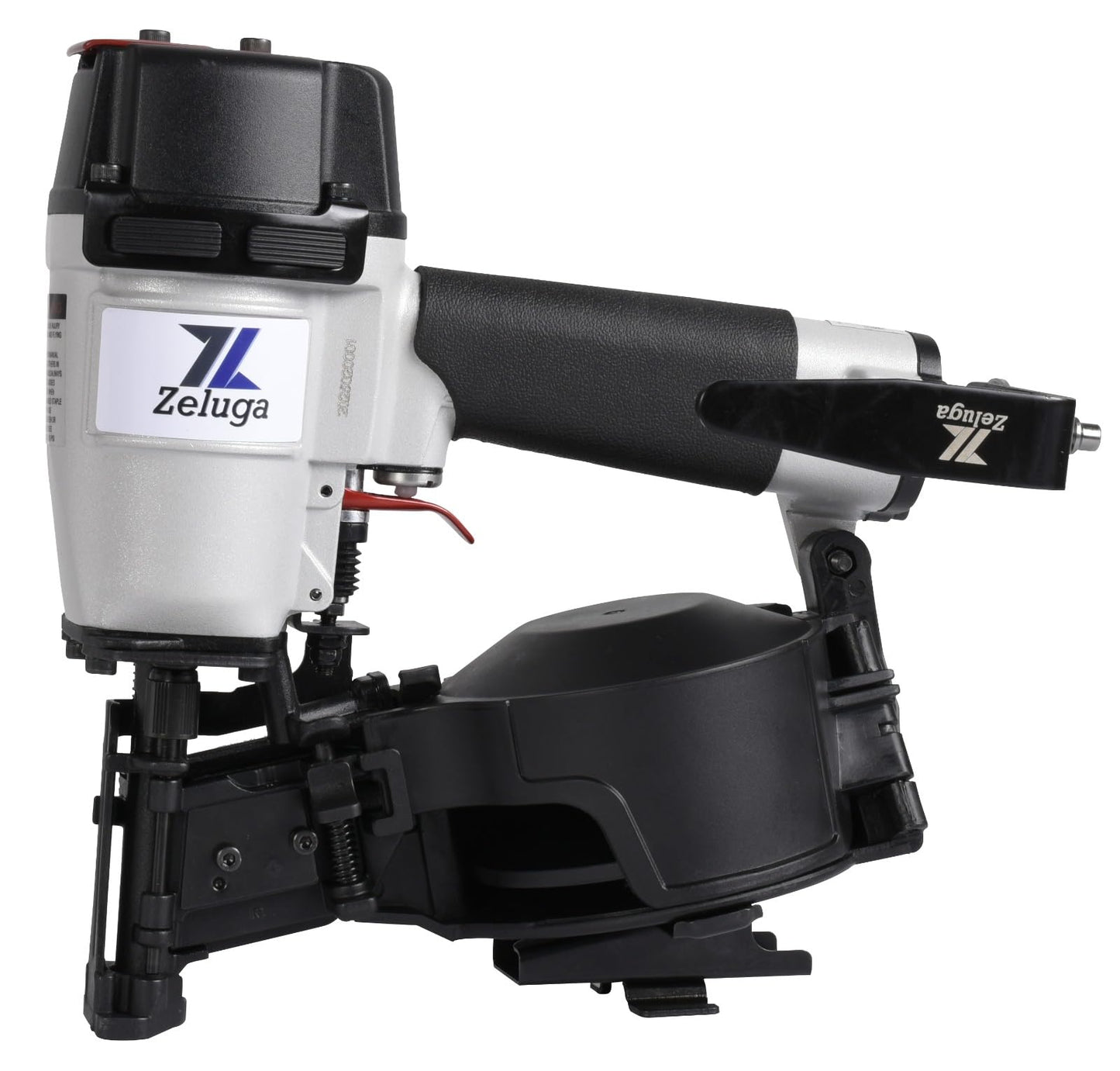Zeluga 28-145 Pneumatic 15 Degree Coil Roofing Nailer with 120 PCS Load Capacity Coil Nailer Kit with Eye Protection and Repair Kit