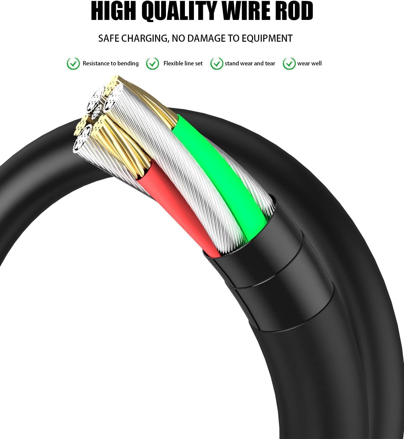 Luventg 3.5mm Cable,3.5mm MP3,Headphones,Speakers,Voice 3.5mm Port(3.3 ft)(1) USB Charger Male AUX Audio Jack to USB