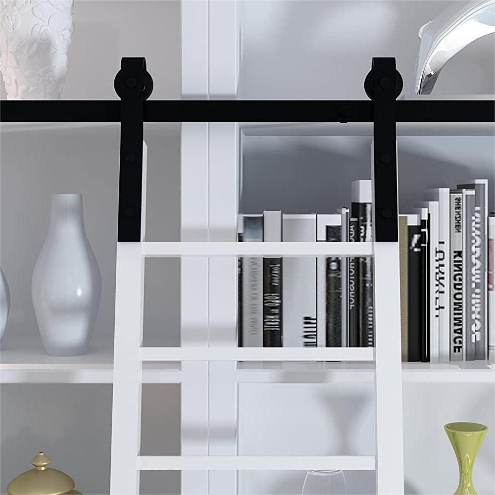 KINMADE 8FT Sliding Ladder Hardware Kit (Black, Carbon Steel, Heavy Duty)