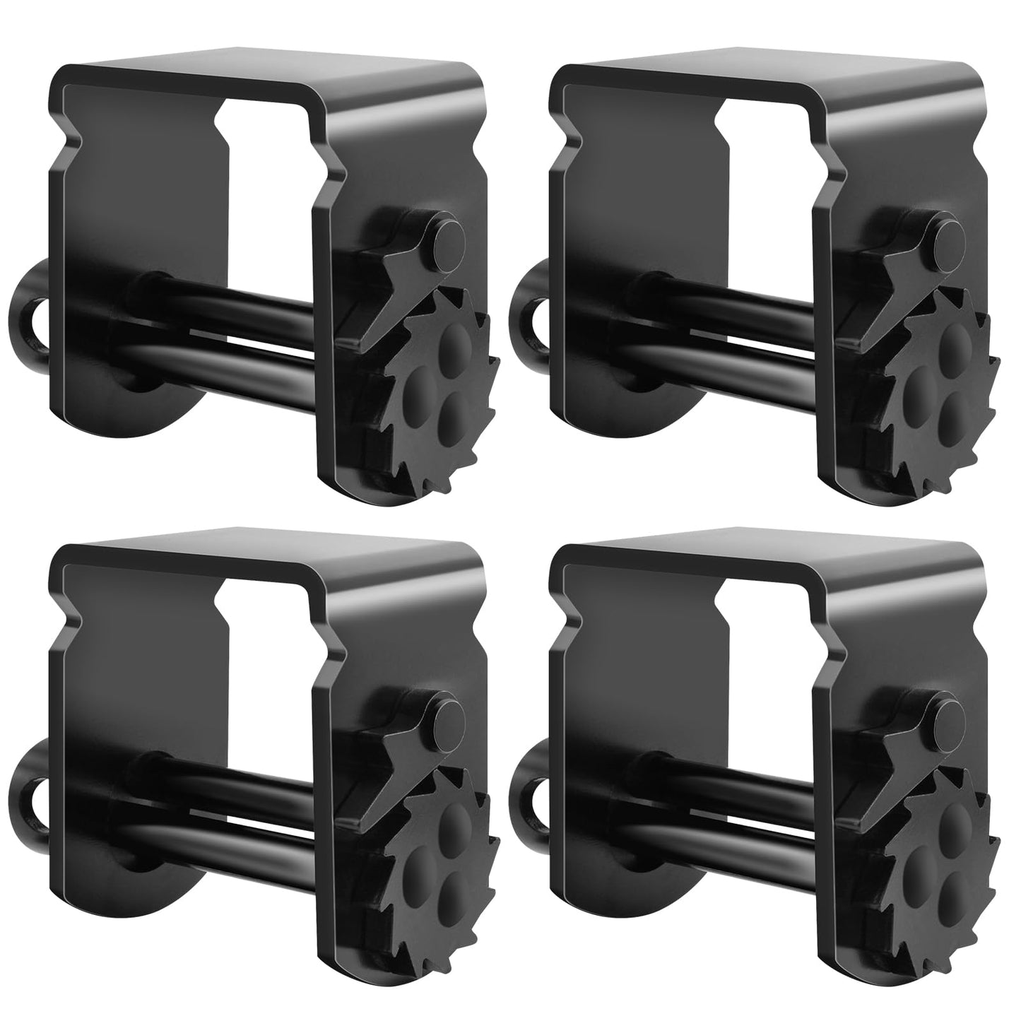 SALUINOKI 4 Pack Sliding Winch for Flatbed Trailer Compatible with 4 inch Flatbed Winch Straps 30 Ft, Flatbed Equipment Accessories for Tie Down System