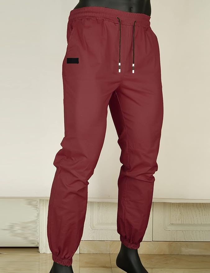 Men Joggers Chino Cargo Pants Hiking Outdoor Recreation Pants Twill Fitness Track Jogging Pants Casual Cotton Pants