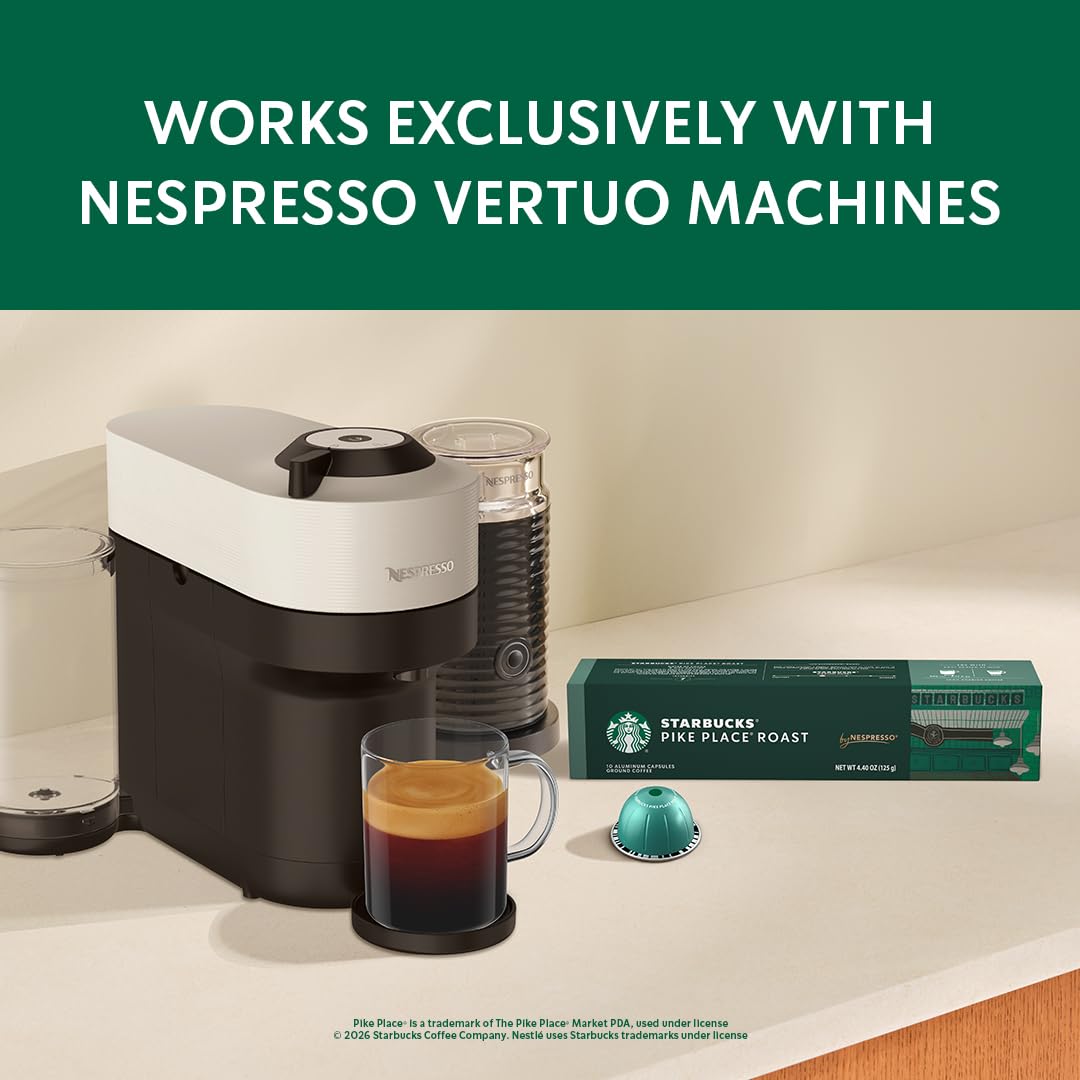 Starbucks by Nespresso Vertuo Coffee Pods Variety Pack - Blonde, Medium & Dark Roast, 30-Count, 7.8 oz.