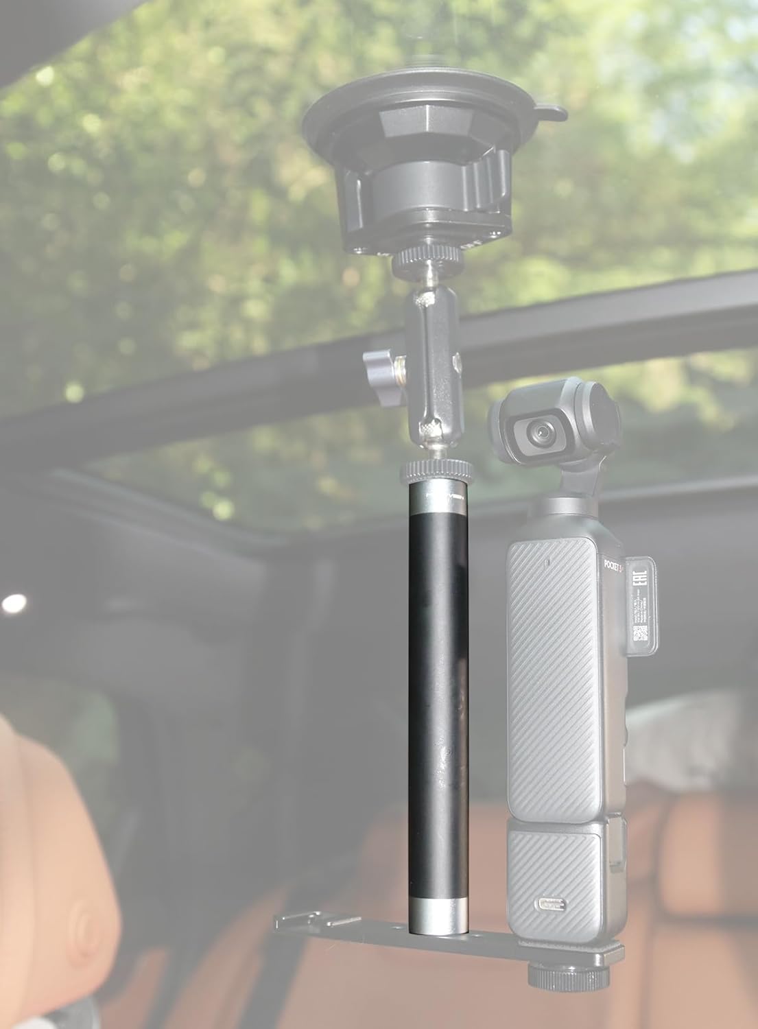 Rigdance 1/4" 15cm/5.9 inch 1/4" (2PCS) Aluminium Thread Extension Rod Mount, Camera Extension Rod for Dash Cam, Action