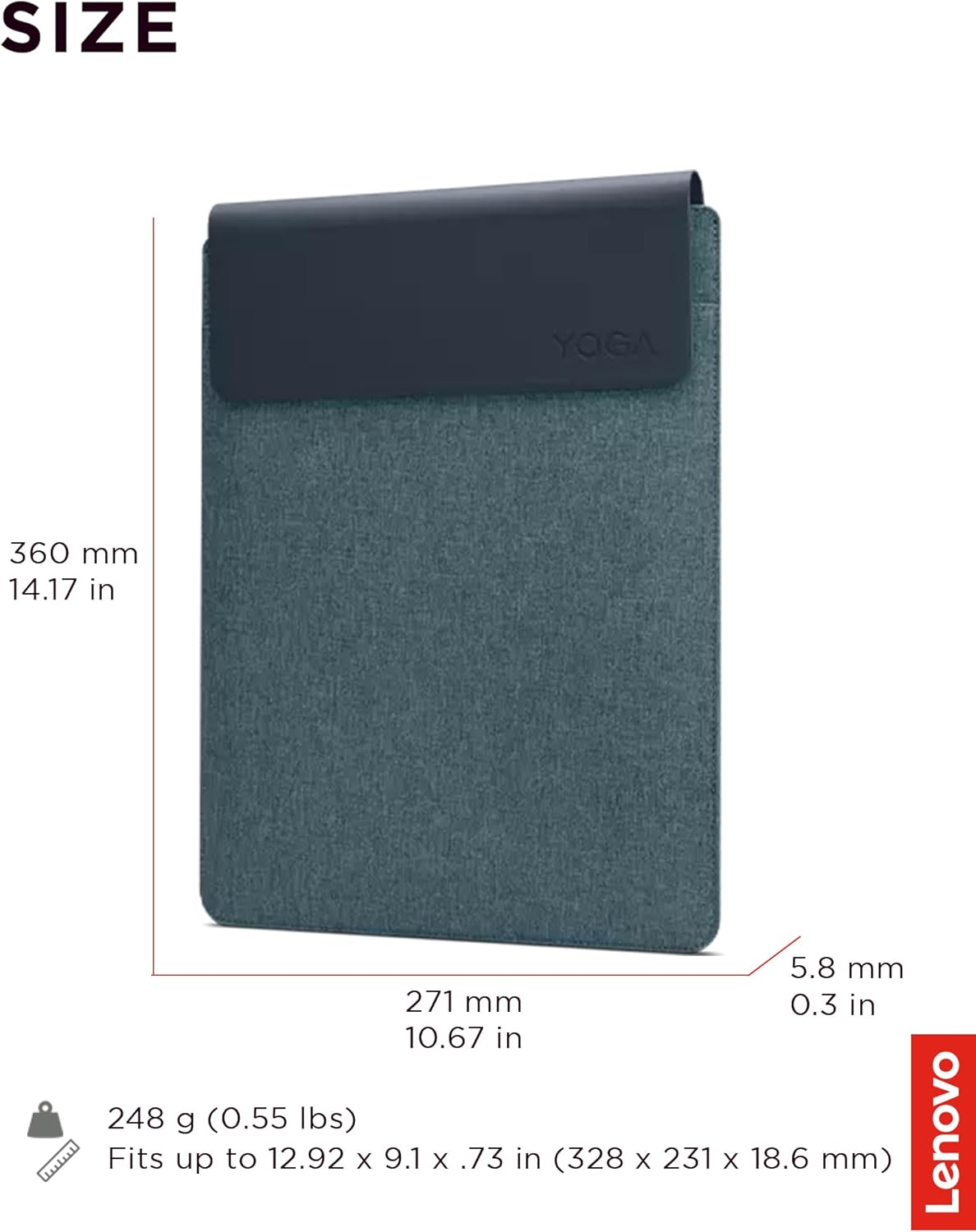 Lenovo 14 Inch Slim Laptop Sleeve Notebook/Tablet - Compatible with MacBook Air/Pro - Eco-Friendly Lightweight Case