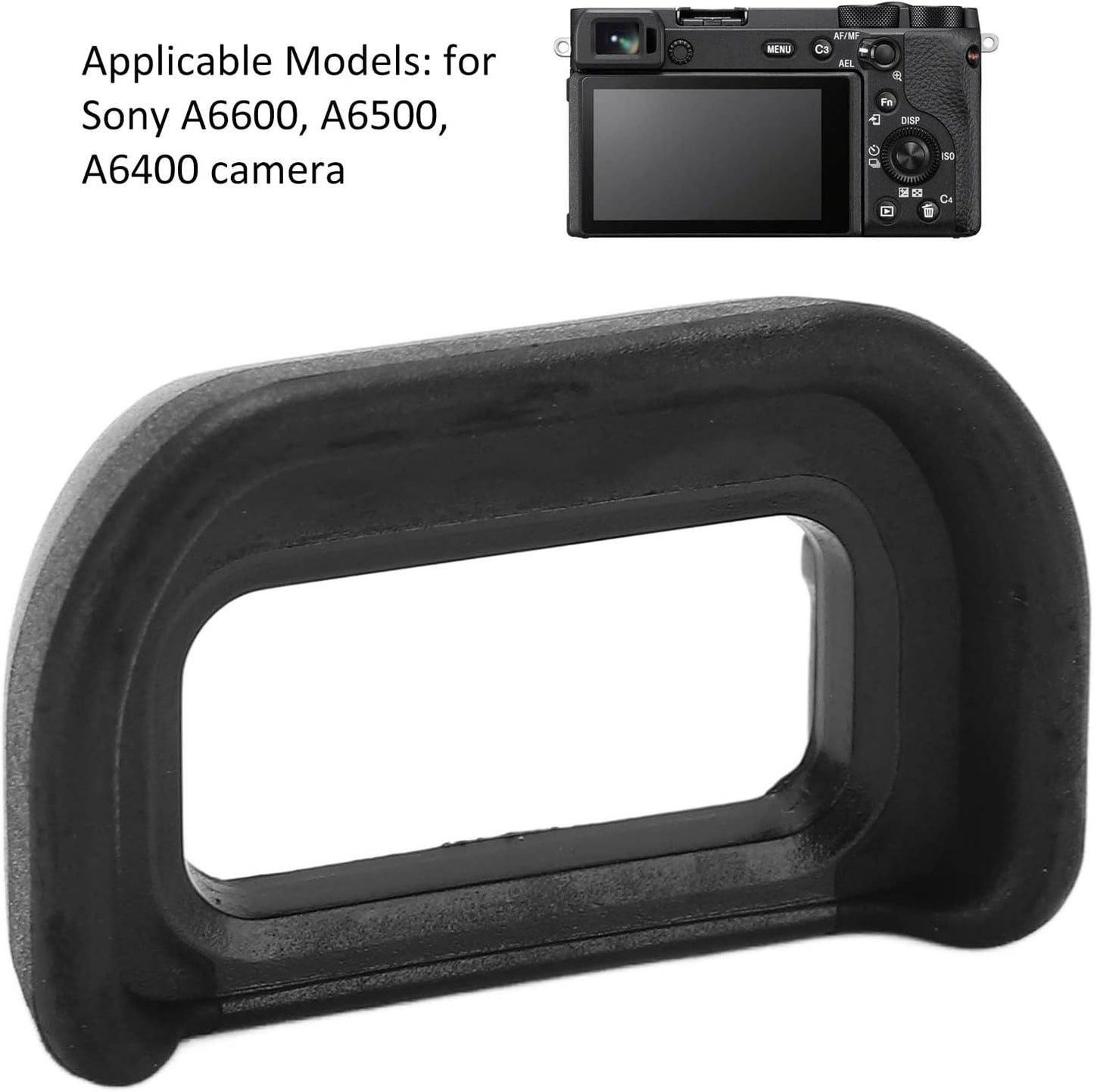 WIHFHGZ A6600 A6500 A6400, Viewfinder Eyepiece Eyecup Kit for Plastic Rubber, Black - Protective Camera Cold Shoe