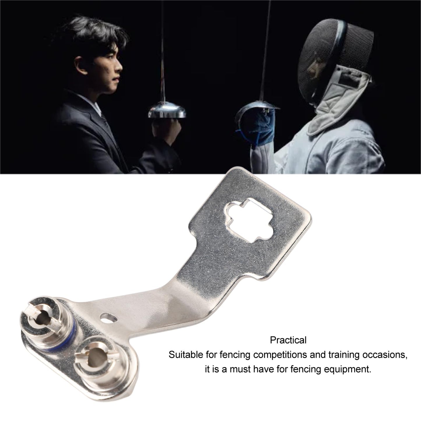 Alomejor Fencing Socket, Premium Stainless Steel Foil Sword Bracket for Training and Competition, with Safe Stable Support for Fencing Enthusiasts and Professionals