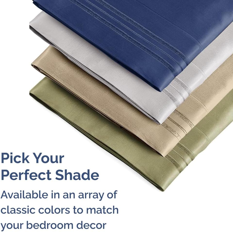 Queen Pillow Cases by LuxeDream | Ultra Soft Hotel Quality | Wrinkle-Free, Stain & Fade Resistant | 10-Piece Set in Beige