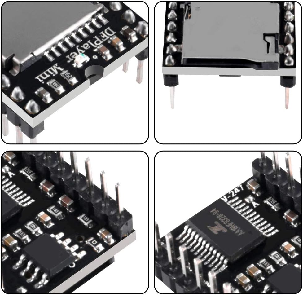UMLIFE 3PCS MP3 MP3 Mini Player Audio Module Voice Decode Board TF Card U Disk IO/Serial Port/AD Board DFPlayer Audio