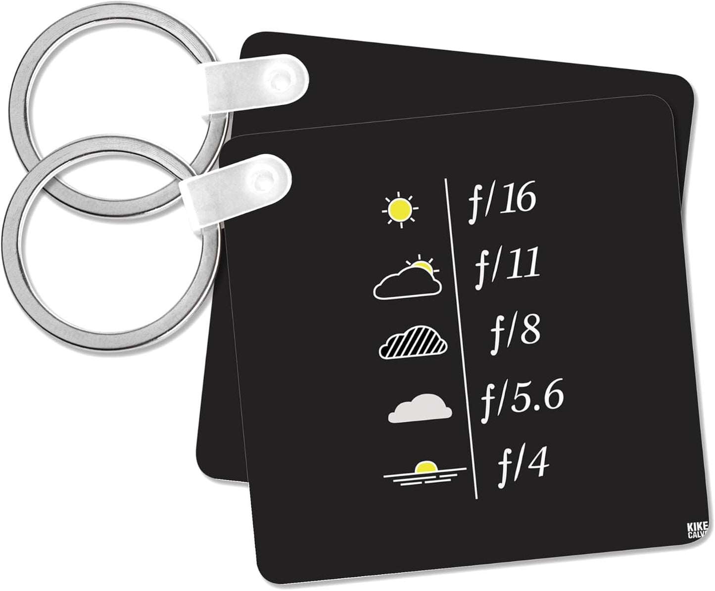 3dRose Light Metering Aperture Table Key Chain - Daylight Exposure Guide