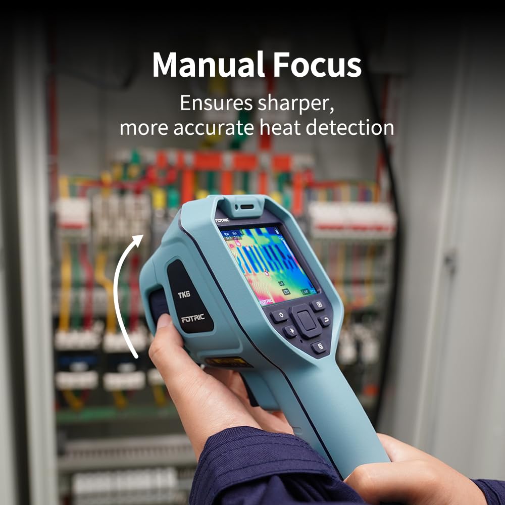 FOTRIC TK6 Thermal Imaging Camera, 384 x 288 IR Resolution , 25° *19° FOV, Manual Focus Thermal Imager with 5MP Visual Camera for Building, Electrical Inspections, -4°F to 1022°F, 3.5" Touch Screen