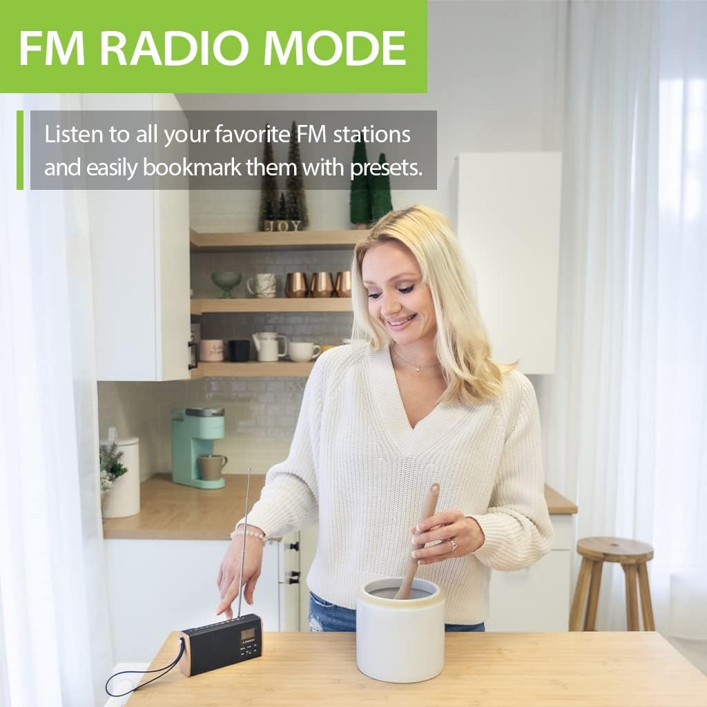 Avantree MP3 4-in-1 Streaming Radio to Earbuds or Home Stereo System, FM Radio, Bluetooth Transmitter, Bluetooth