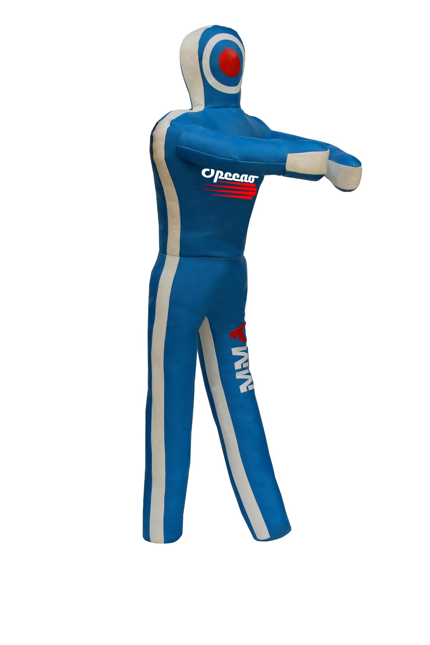 Grappling Dummy for Adult BJJ Judo Wrestling Standing Position Brazilian JIU Jitsu MMA Sparring Self Defense Training Vinyl Dummy – UNFILLED (Blue White, 6FT - (70 Inches))