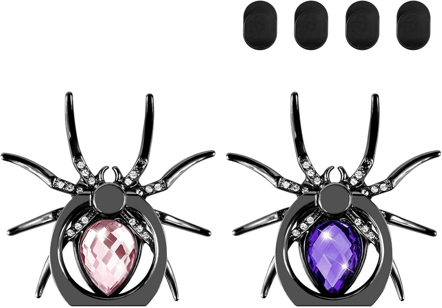 Aircawin 2pcs 4pcs Spider Cell Phone Finger Holder Stand,Cute Cool Phone Ring Holder Stand Animal Phone Grip Kickstand