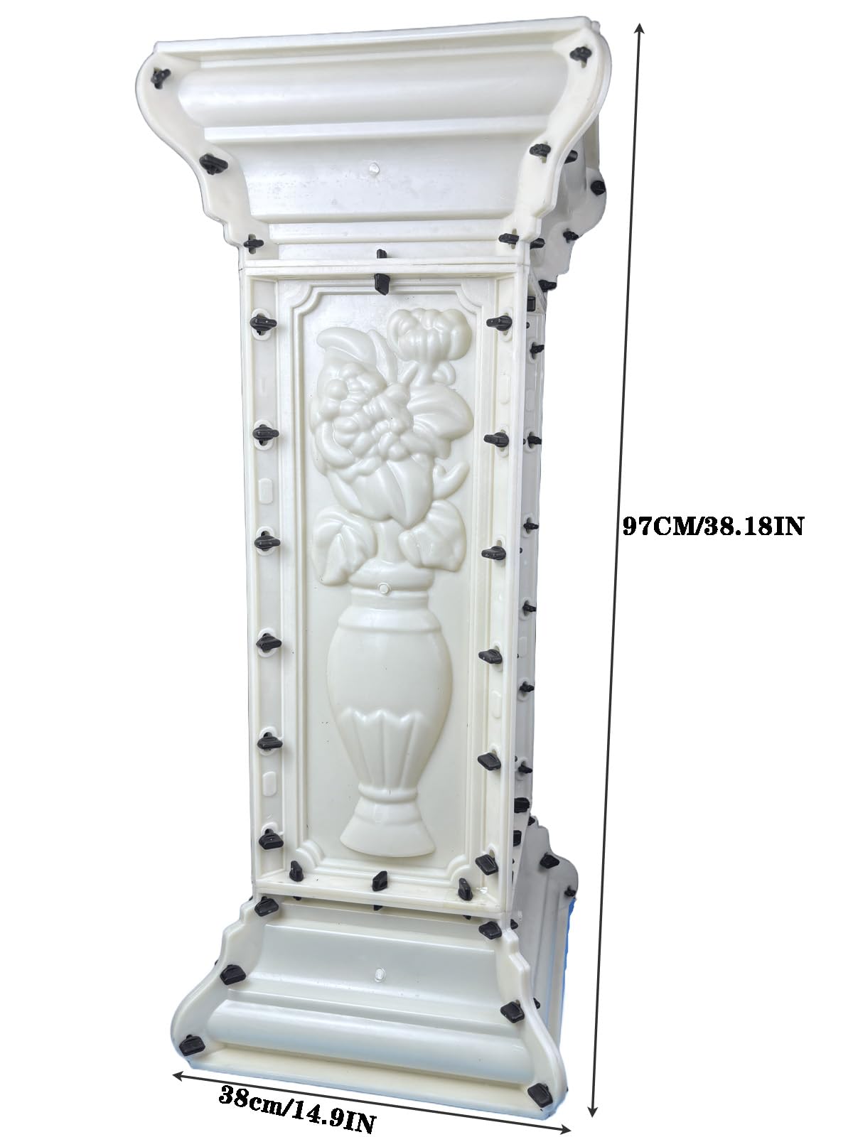EAIVENY Concrete Balcony Divider Mold, Heavy-Duty ABS Balcony Construction, Reinforced Formwork Mould (97 CM)