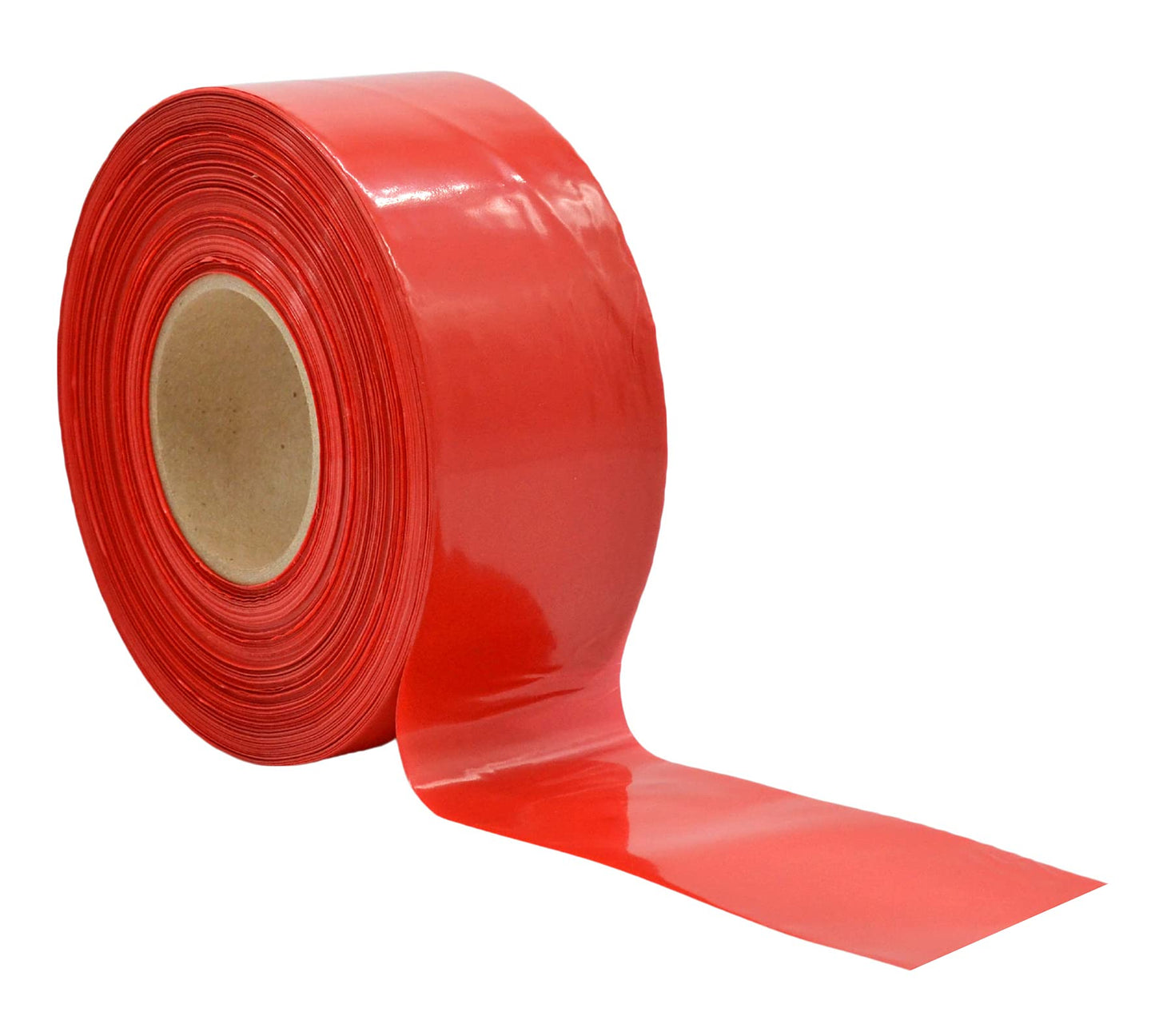 WOD BRC-RNP Barricade Caution Tape - 3 inch x 1000 feet (Bulk Case 8-Rolls) High Visibility Bright Red for Workplace Safety, Marking Boundaries & Hazardous Areas, Non-Adhesive & Heavy-Duty
