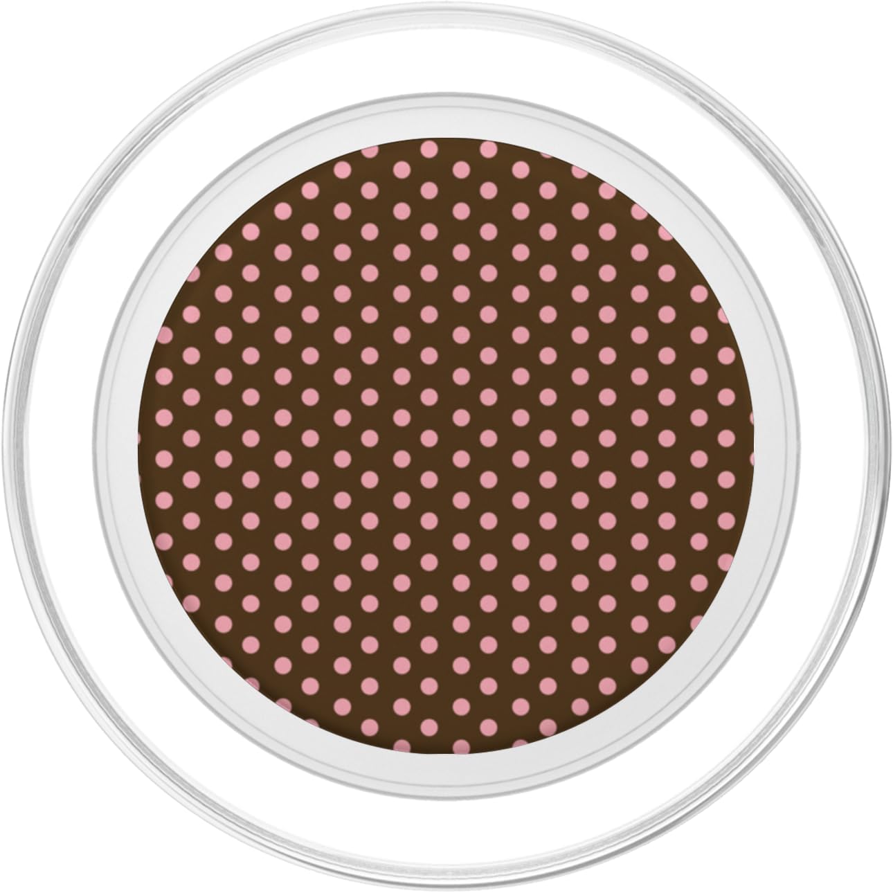 Aesthetic Classic Chic Brown and Pink Polka Dot Aesthetic Preppy Vintage Dotted PopSockets PopGrip for MagSafe