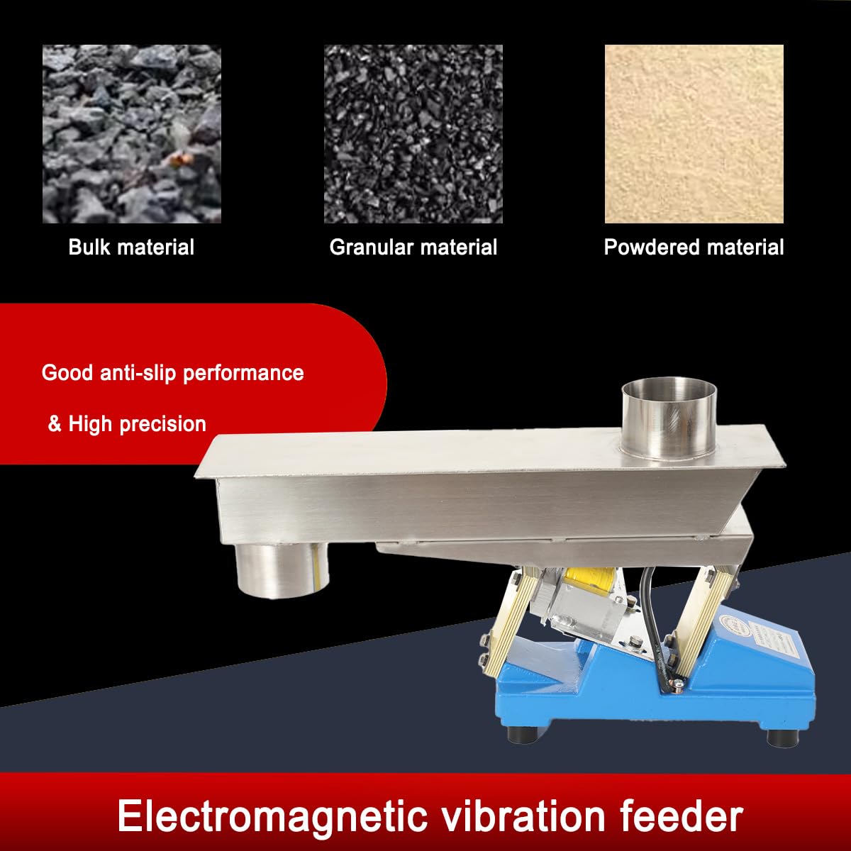 20W Electromagnetic Vibrating Feeder Shaking Feeding Machine 1T/h Direct Vibration Feeders Material Conveyors 110V GZV-3F