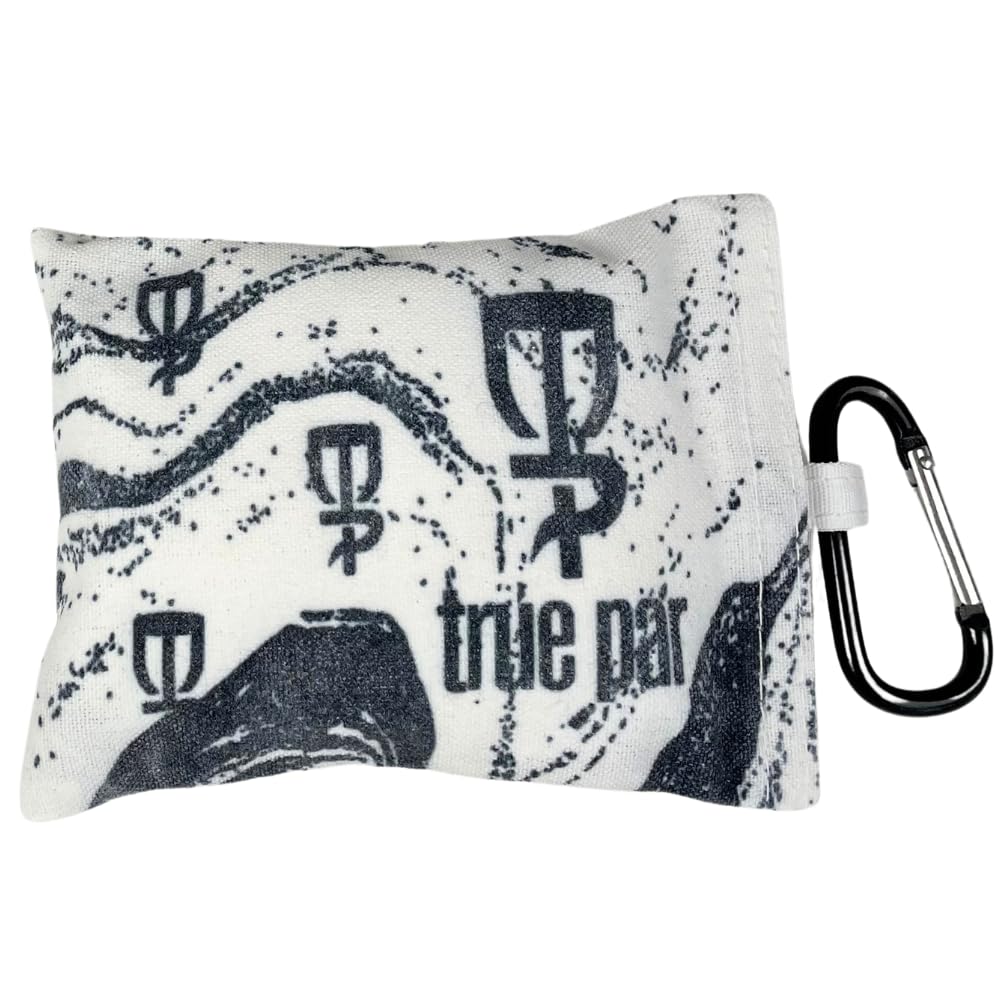 Refillable Disc Golf Chalk Bag 2 Extra Chalk Balls Included (Marbled)