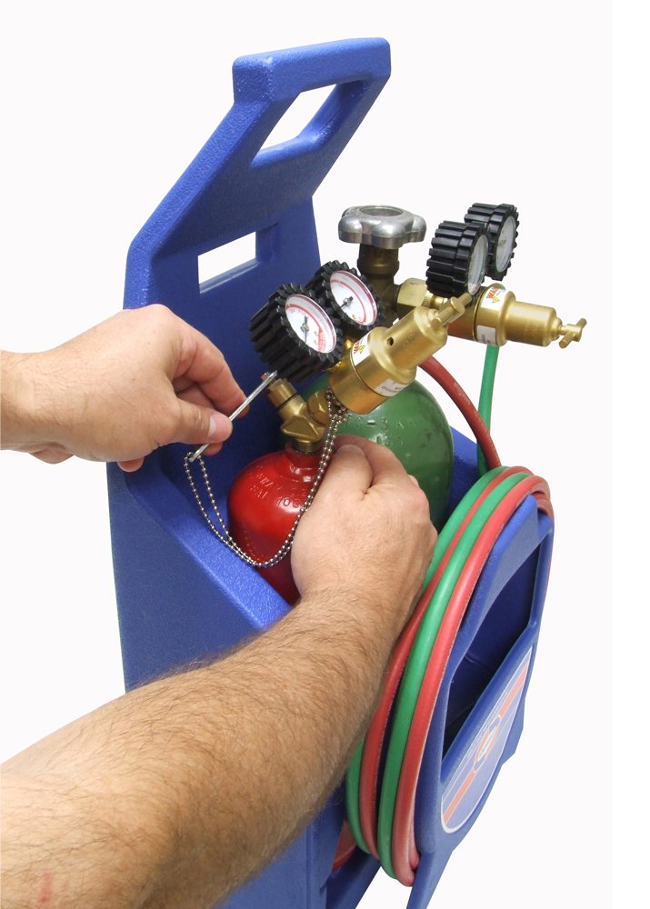 Uniweld KC100P Centurion Weld, Braze Outfit with 511 Plastic Carrying Stand brass, copper, blue