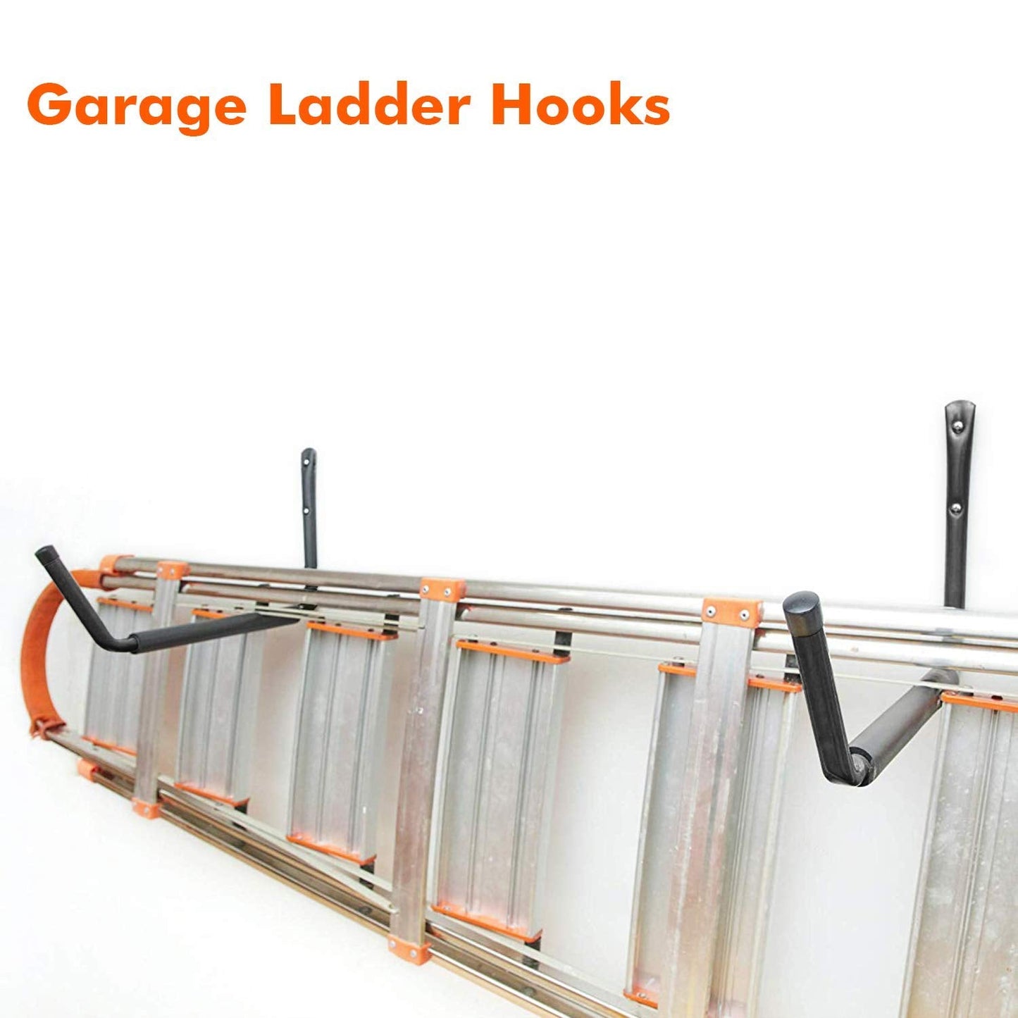 Ihomepark Heavy Duty Garage Indoor Kayak Storage Hooks Hanger, Wall Mounted Utility Hanging Cradle Rack for Canoe Paddle Board, Ladder, Folding Chairs, Hose, Bicycle and Tools (4 Pack, Black)