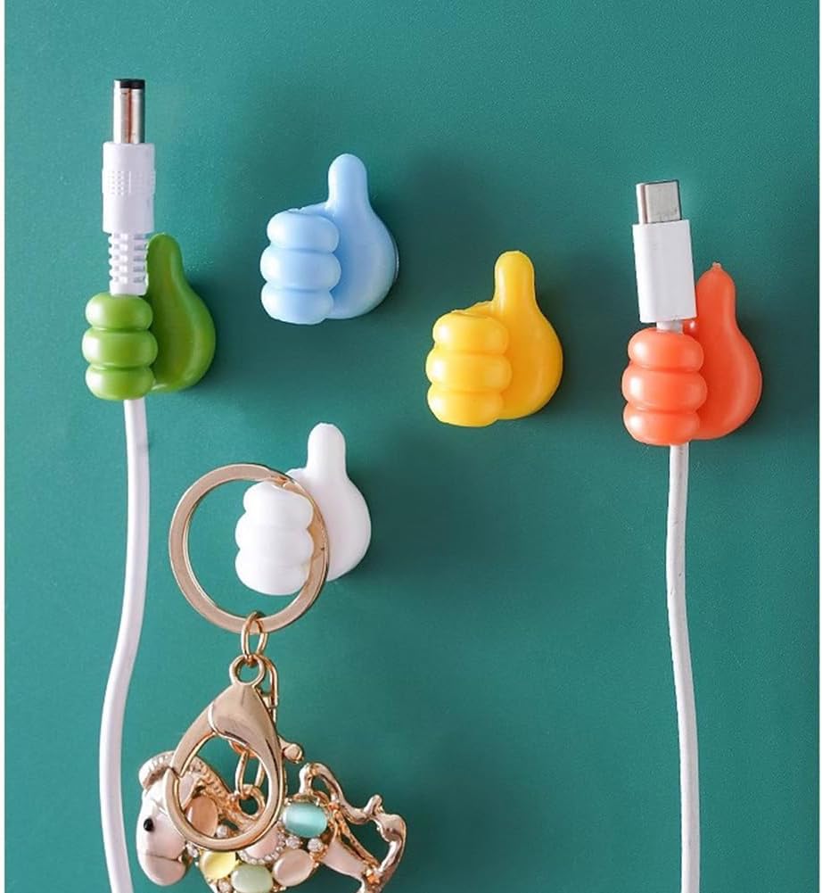 EDOTFISH 10 Packs, Creative Cable Clips, Adhesive Cord Holder - Under Desk Cable Management, Phone Charger Wire