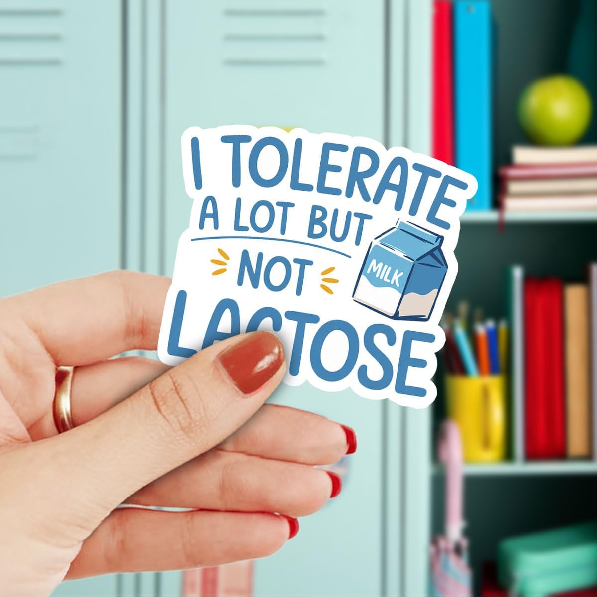 3Pcs Toolbox 3" I Tolerate a Lot But Not Lactose Sticker Fun and Funny Lactose Intolerant Stickers Gift for Milk Joke