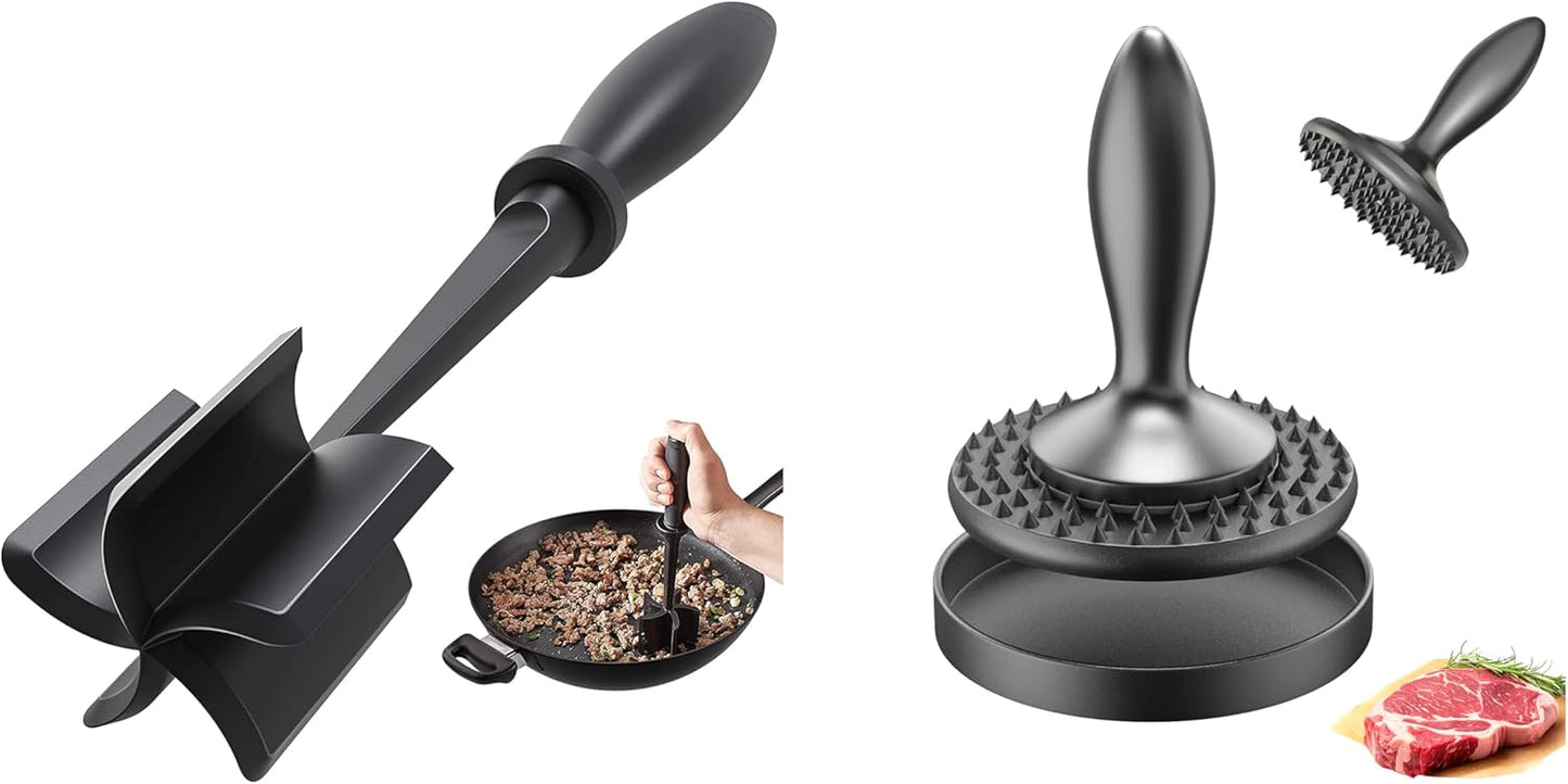 Skiennix Meat Chopper & Tenderizer Tool - Versatile Kitchen Essential for Perfectly Tender Meat