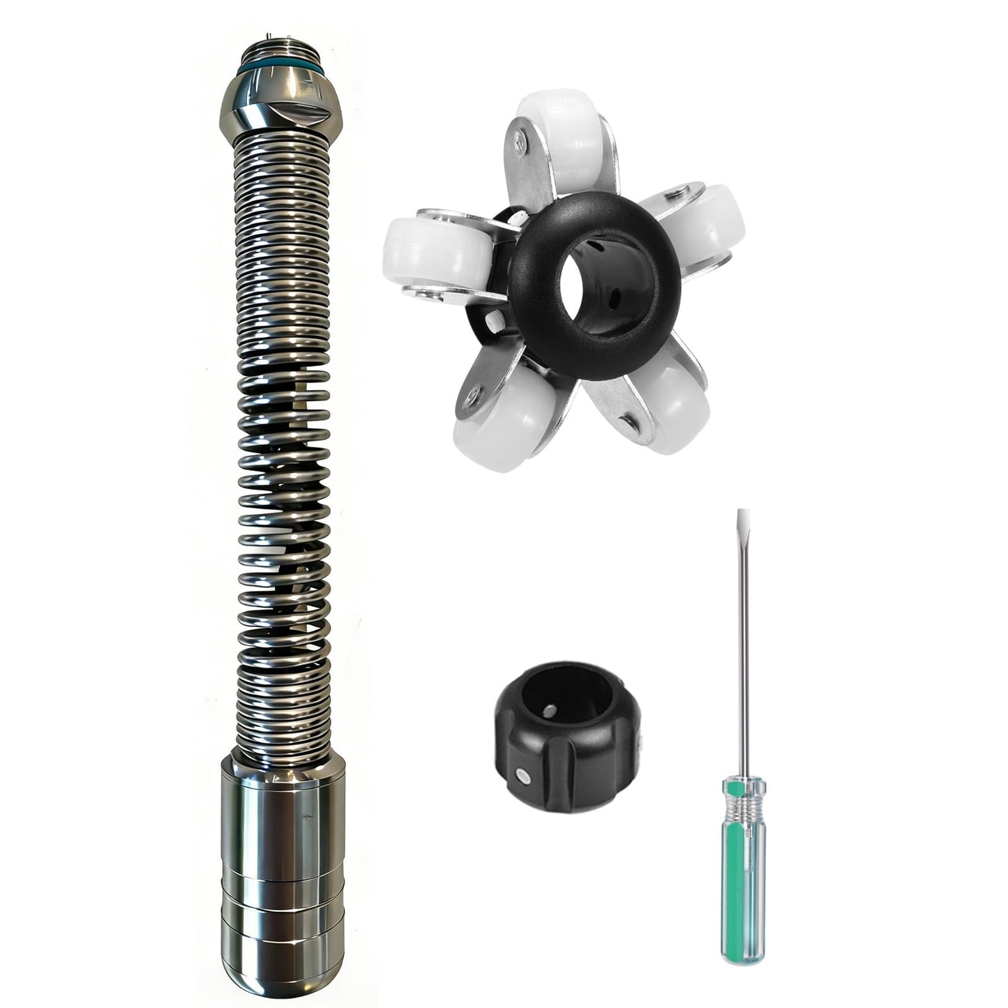 WP9600FTR 512HZ Sewer Camera Head Replacement Parts Self Leveling with Locator 12 Lights Guide Wheel Protective Cover,Accessory for 23MM JQKJCAM Pipe Drain Sewer Inspection Camera SP09F WP90F WP9612