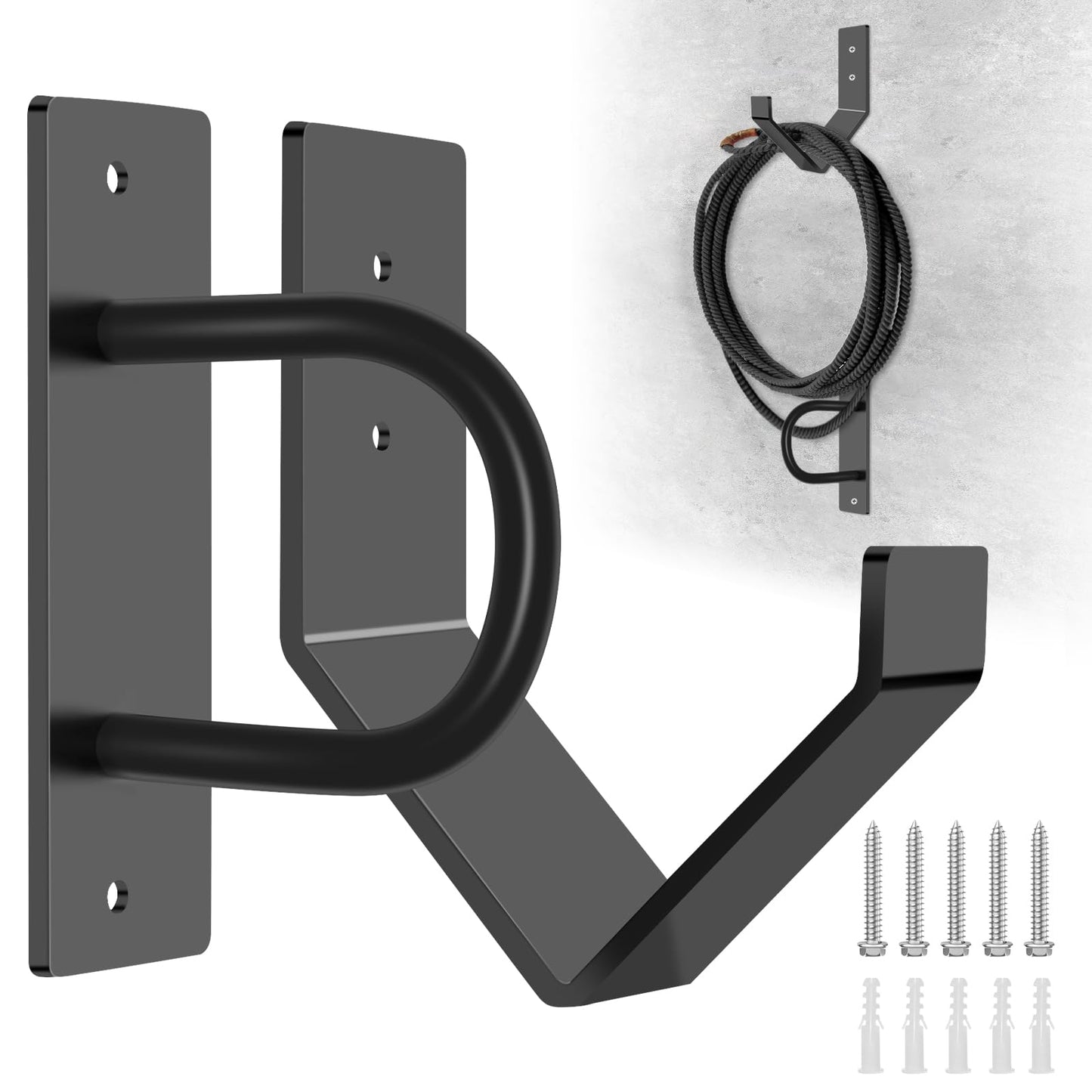Lealan Heavy Duty Battle Rope Wall Anchor Kit with 1 Storage Hook, Wall Mount for Home Gym Training