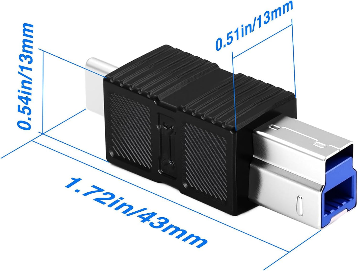 Duttek 2 Pack USB C to USB Type B Converter, USB C Male to Printer Male Adapter for Audio Devices/External Hard