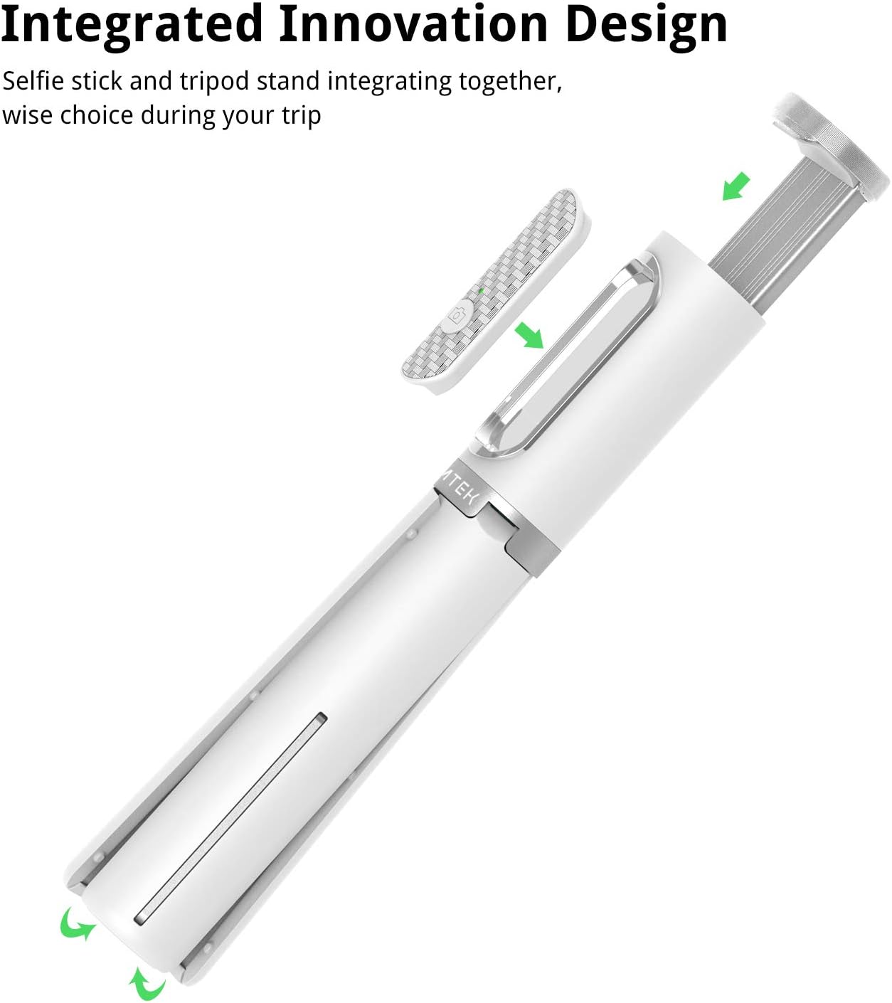 ATUMTEK 3-in-1 17/16/15/14/13/12/11/11 Selfie Stick Tripod, Extendable Aluminum Phone Tripod with Detachable Bluetooth