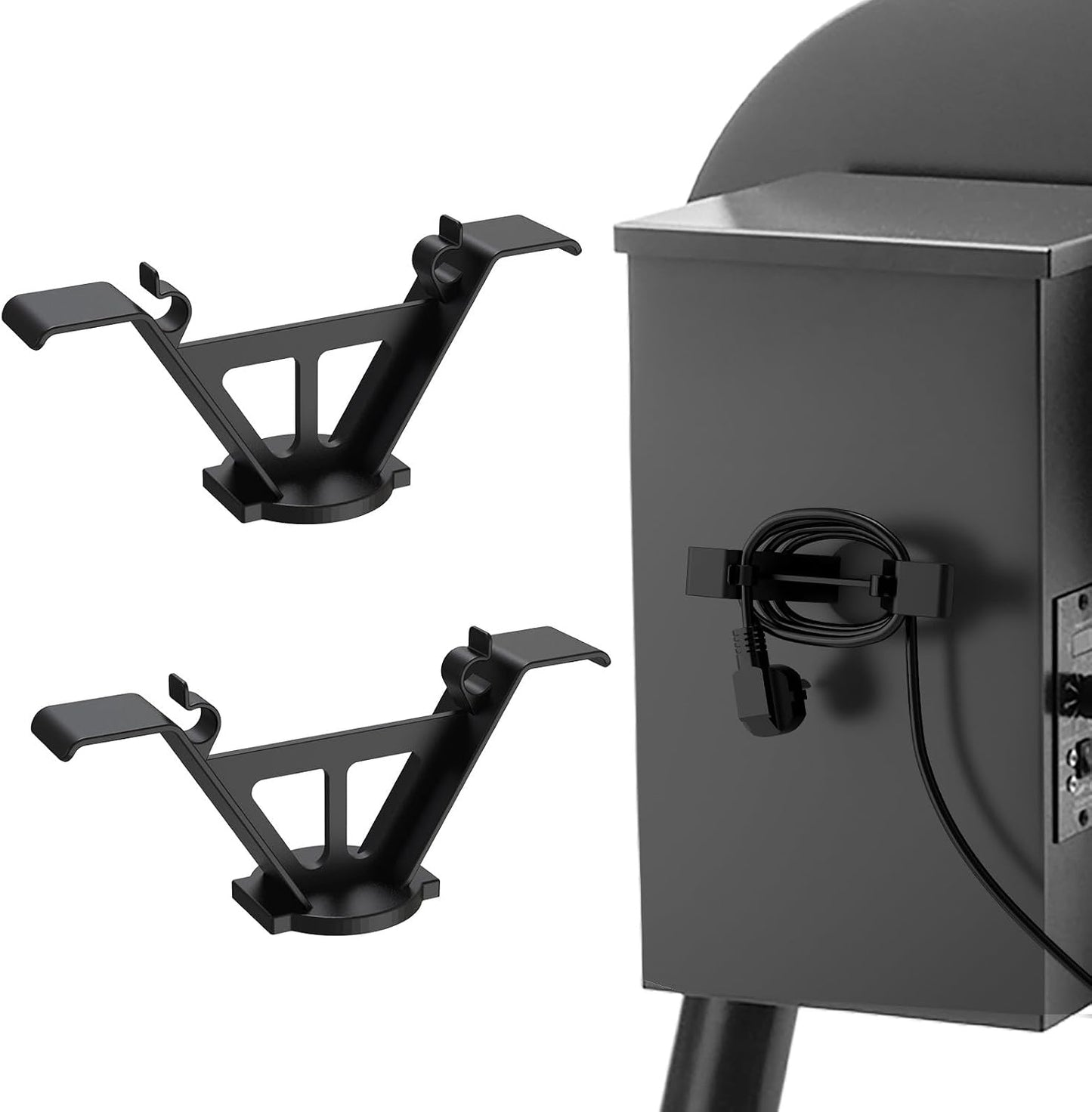 Demao 2 Pack Magnetic Power Cord Organizer - Heavy Duty Plastic Cable Holder/Strong Magnets, Keep Cords Neat