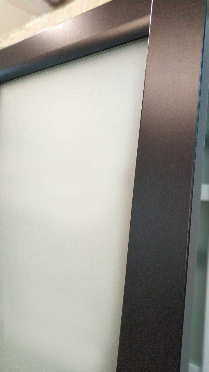 SARTODOORS Planum 2102 | Interior Single Sliding barn Door with Frosted Glass, Solid Wood, 24x96, Black, Modern Style | Hardware Included