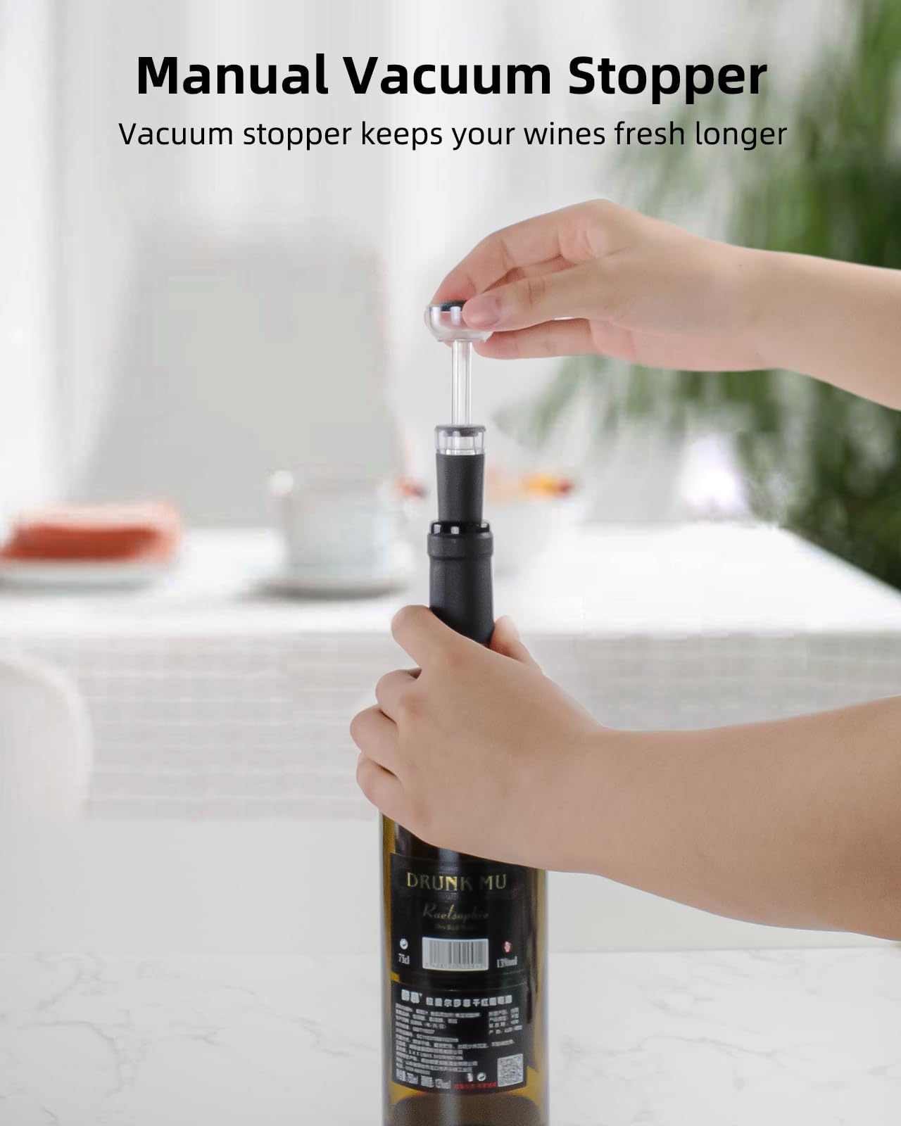 Rechargeable Electric Wine Gift Set - Aerator, Vacuum Stoppers, Foil Cutter and Bottle Opener for Home Bar and Outdoor Parties (Silver, Wine Opener Set)
