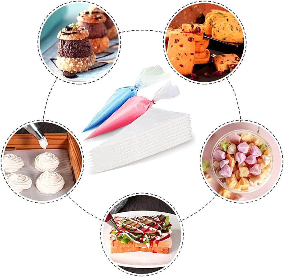Tipless Piping Bags - 100 Disposable Pastry Bags for Icing & Frosting | Perfect for Cake & Cookie Decorating