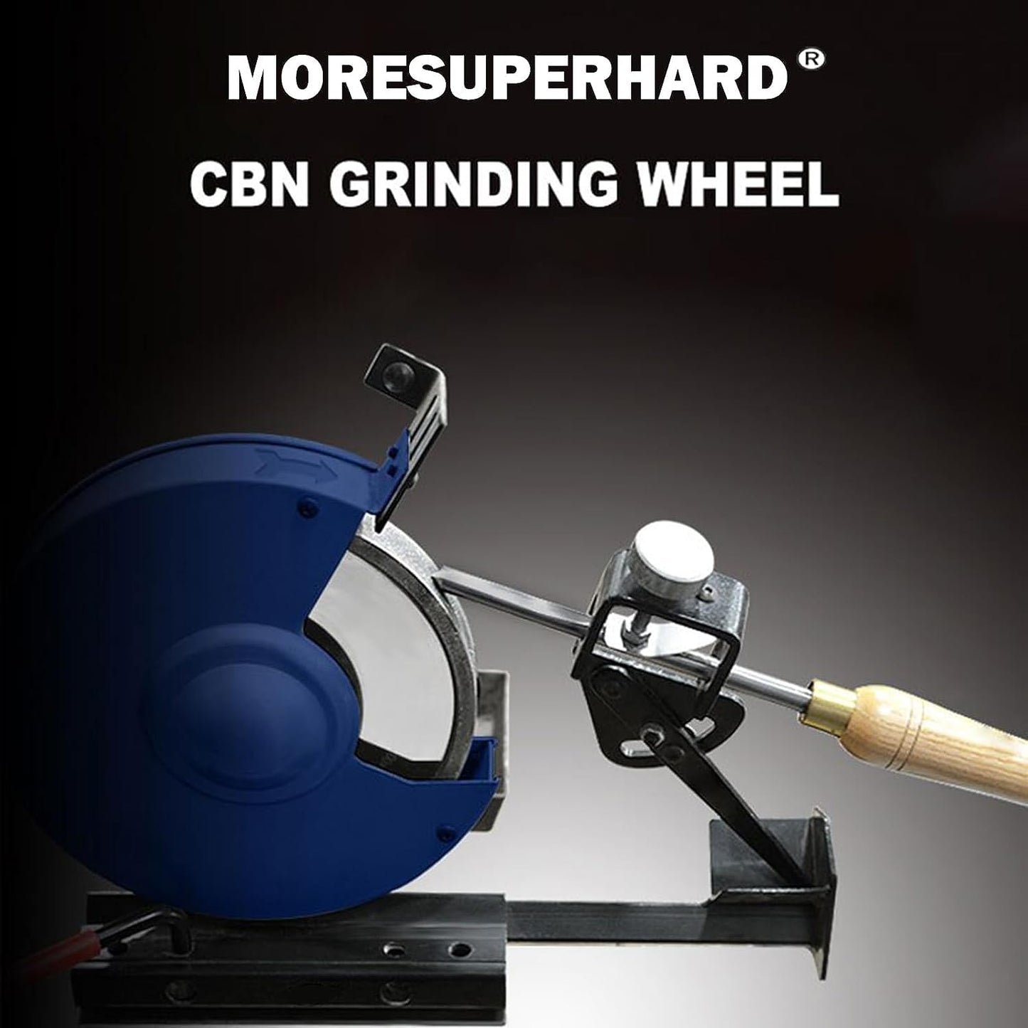 MORESUPERHARD 8 inch CBN Grinding Wheel Set 180 & 80 Grit，1" Wide，5/8" Arbor， Aluminum Body，for Sharpening High Speed Steel Tools Woodturning Tools，for All Kinds of 8 inch Bench Grinders