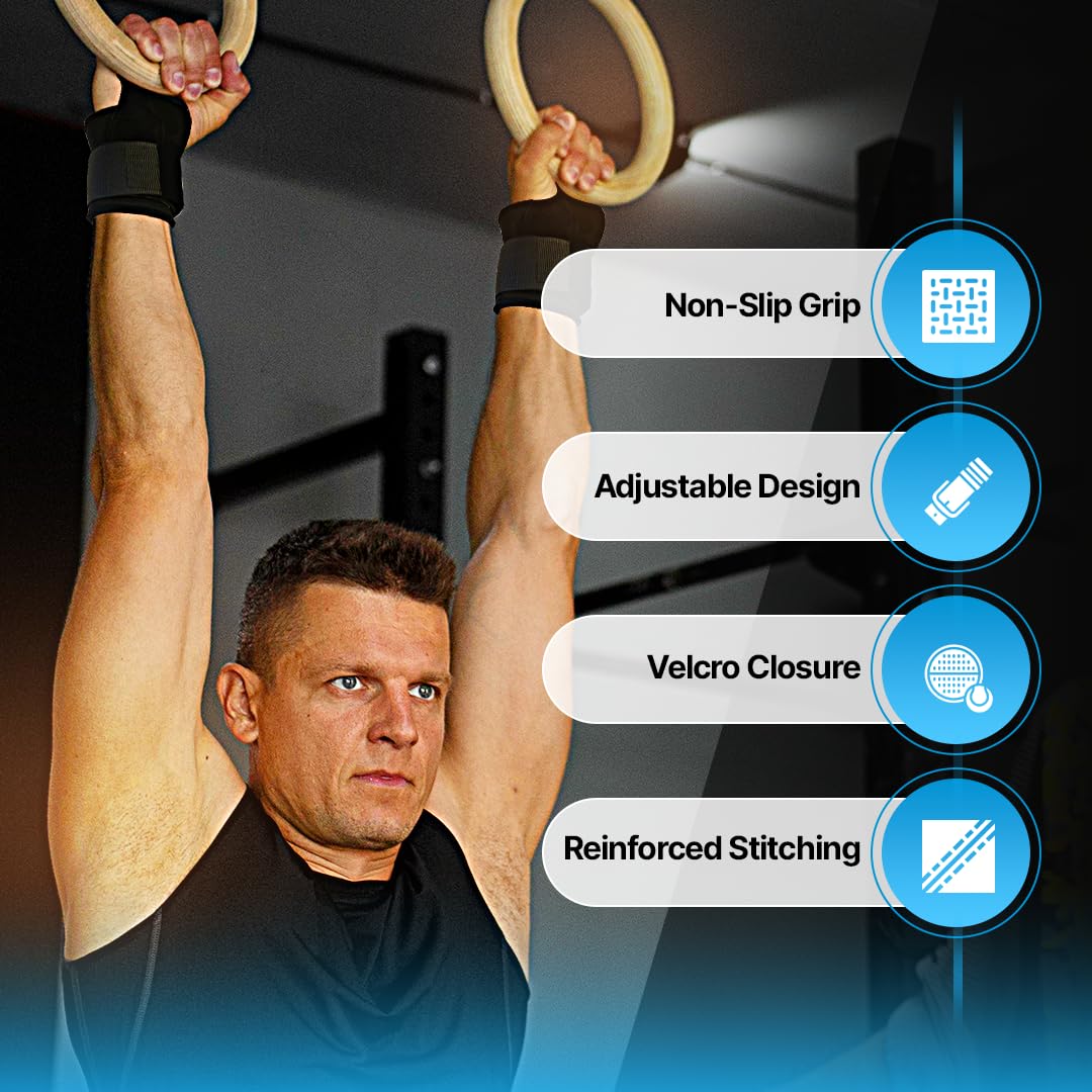 Wrist Straps for Weightlifting, Grip Lifting Straps for Deadlifting and Powerlifting, Weight lifting wrist wraps, Lifting Grip, Adjustable work out wrist straps, Nonslip Lifting Straps for Weight lifting