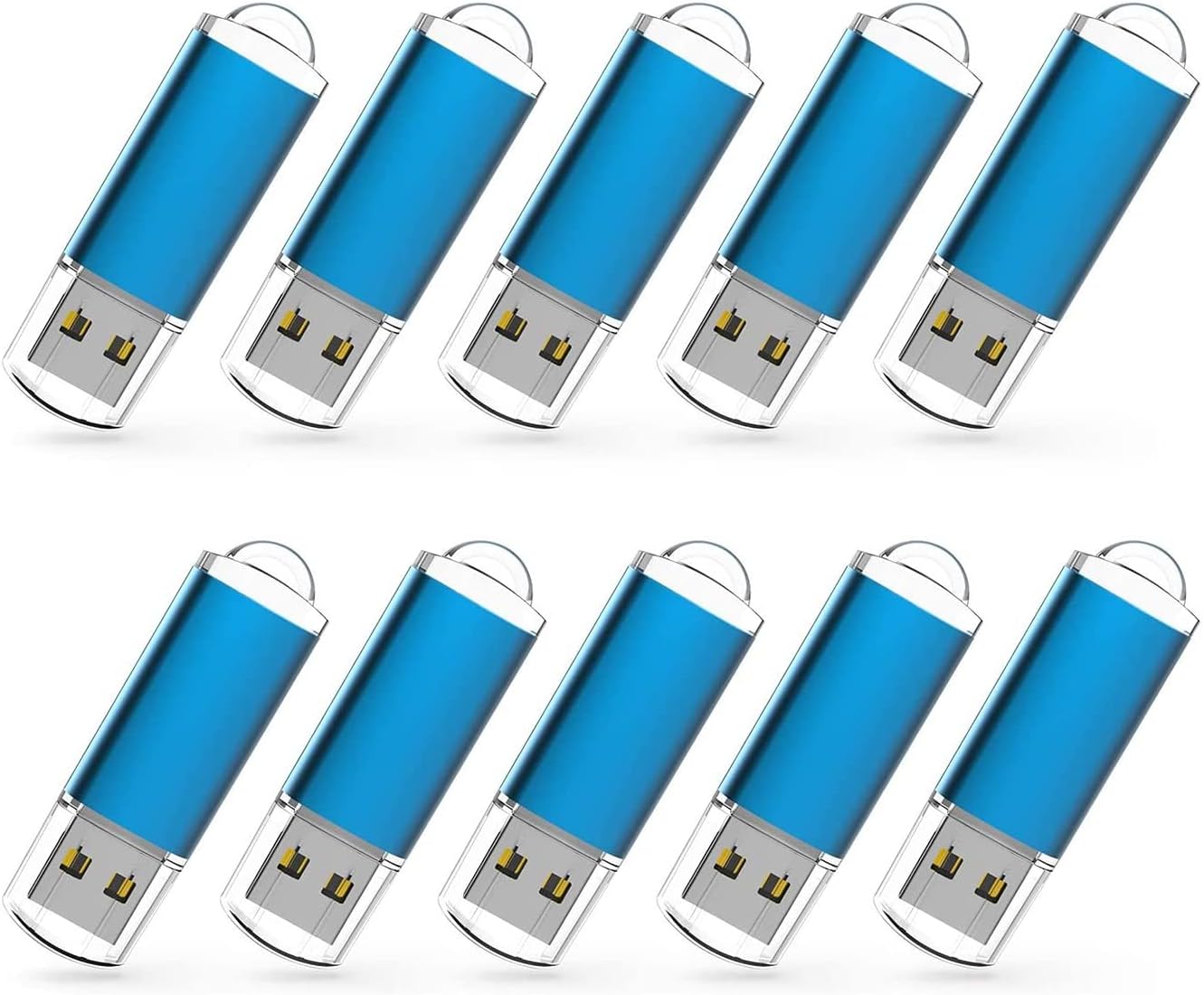 RAOYI 10 Pack 1GB 1G 2.0 USB Flash Drive USB Memory Stick Bulk Thumb Drive Pen Drive Blue