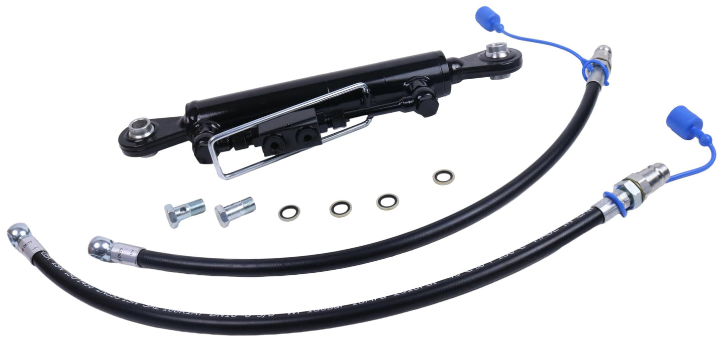 Solarhome New Hydraulic Top Link Cat. 1-1 with Locking Block 18 1/8” - 26 3/8”,1.96''-2.48'' Bore with 2 x Hose, 2-Way Check Valve Hydraulic Cylinder Compatible with Tractors, Excavators