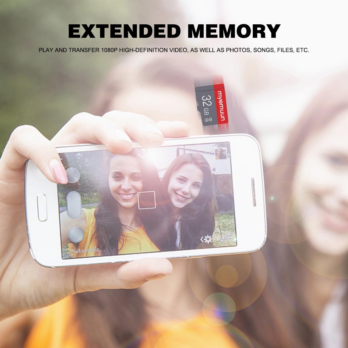 myemuun 2 Pack 32 10, (32GB*2) GB Micro Memory Card with Adapter, TF Memory Card Class Mini Memory Card