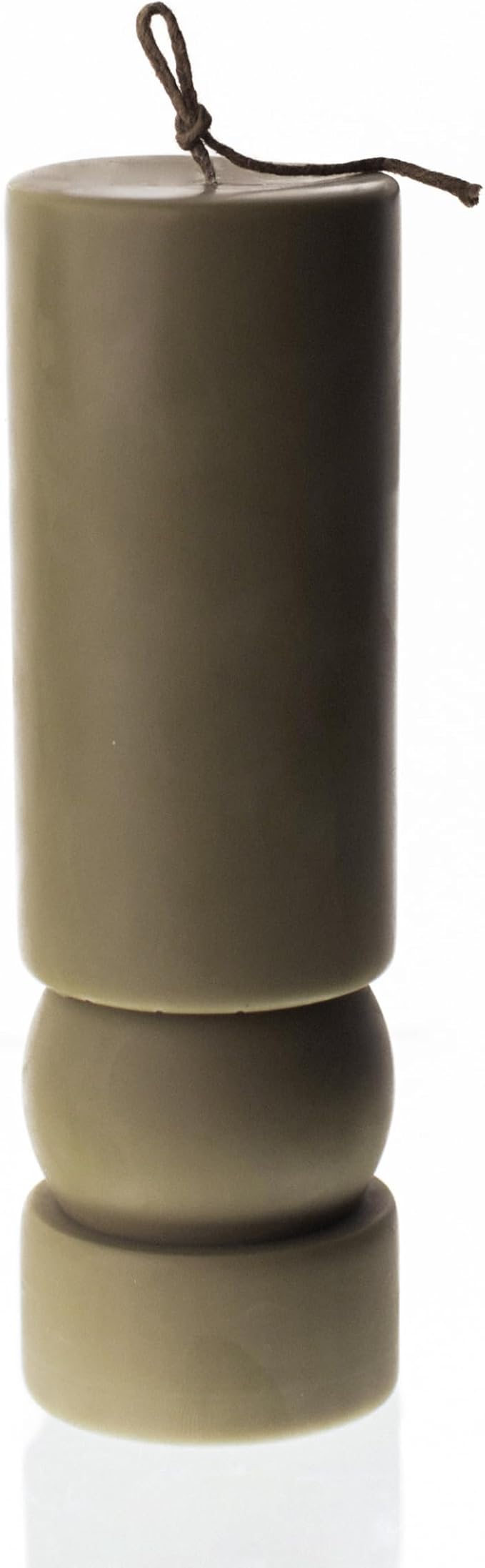 LAWA Zen Candle - Beautiful Handmade Pillar Scented Soy Wax Elegant Aesthetic Candle Housewarming Gift Home Room Shelf Decor Idea (Earthy Green)
