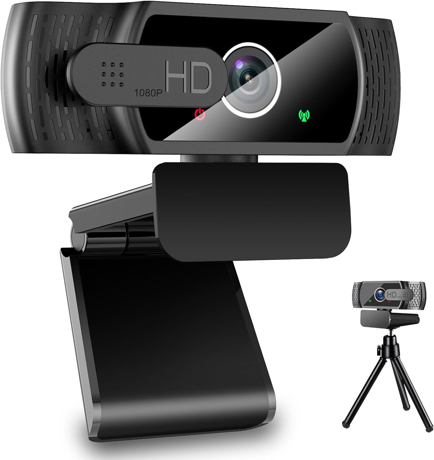 skybess 1080P 110 HD Webcam, Live Stream Web Camera with Microphone and Privacy Cover - View USB Webcam for PC Zoom