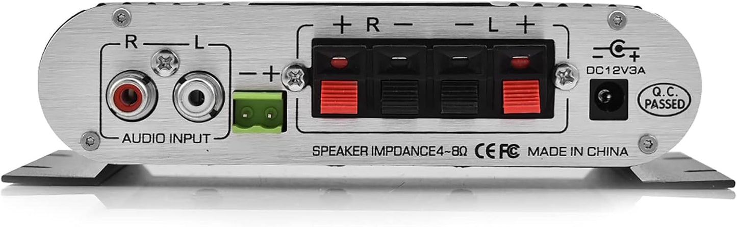 15Wx2 3.5mm MP3, MP4, Stereo Audio Amplifier Receiver, Output Stereo Bass Home Amplifiers, with and Port, Digital Amp
