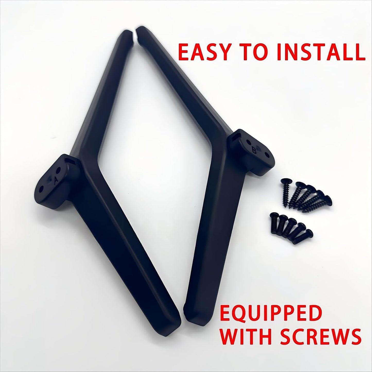 Dranvosk Set 52.49 72.18 Inch Inch Universal TV Stand Legs Replacement Feet and Mount Base with Screw for to Smart TVs