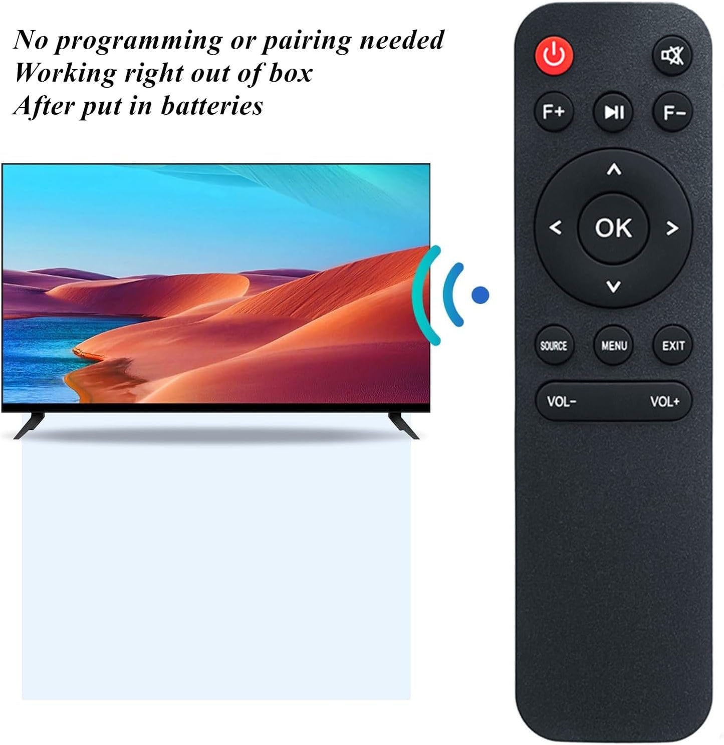 AOERUOW L02,Salange P90A,ONOAYO AY3 Replacement Remote Control Compatible with Lisowod Portable Mini Movie Projectors