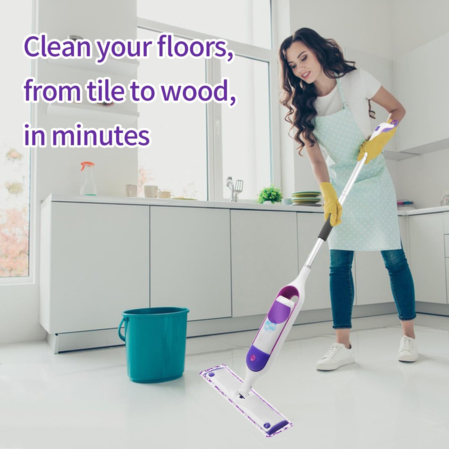 Vowanop Power Mop Pads Compatible with Swiffer Power Mop, Disposable Mopping Pads Refills for Cleaning Multi-Surface Wood Floor Replacement Pads, 10 Count