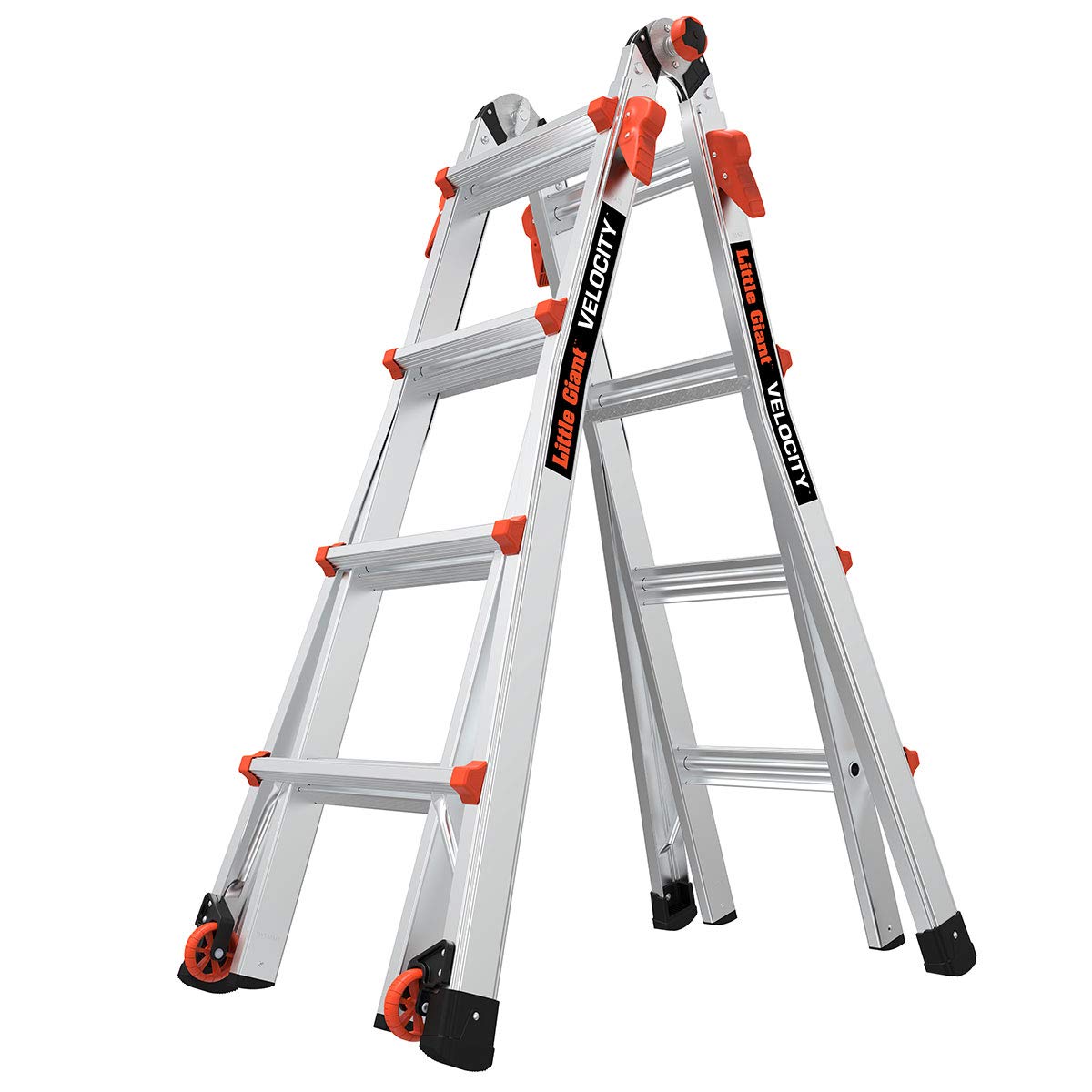 Little Giant Ladder Systems Velocity with Wheels, M17, 17 Ft, Multi-Position Ladder, Aluminum, Type 1A, 300 lbs Weight Rating, (15417-001)