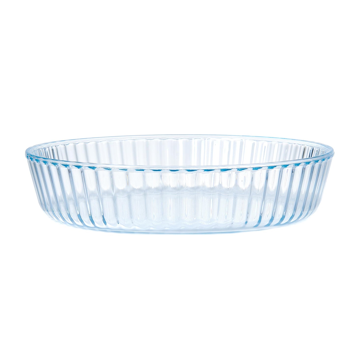 RONDURE Deep Glass Pie Plate for Baking - 10-inch Round Glass Pie Dish Crust Pan Serving Plate for Oven Baking Key Lime Crust, Cakes, Potato 9 inch