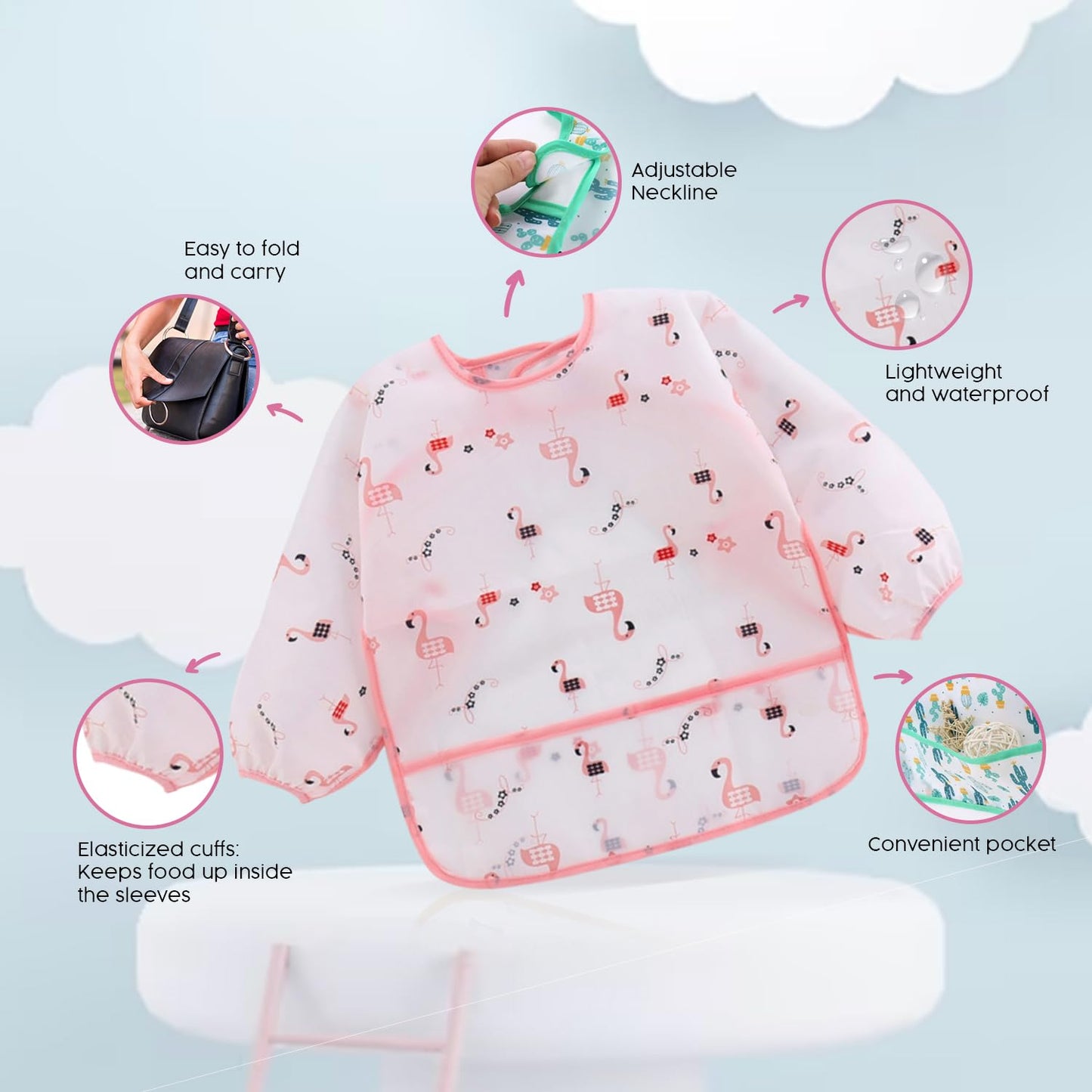 2025 Silicone Baby Feeding Set - All in One: Spoon, Fork, Suction Bowl, Divided Suction Plate, Sippy Cup, Silicone Bib and Travel Bib -6 + Month, Toddler & Baby silicone feeding set - BPA free, Pink