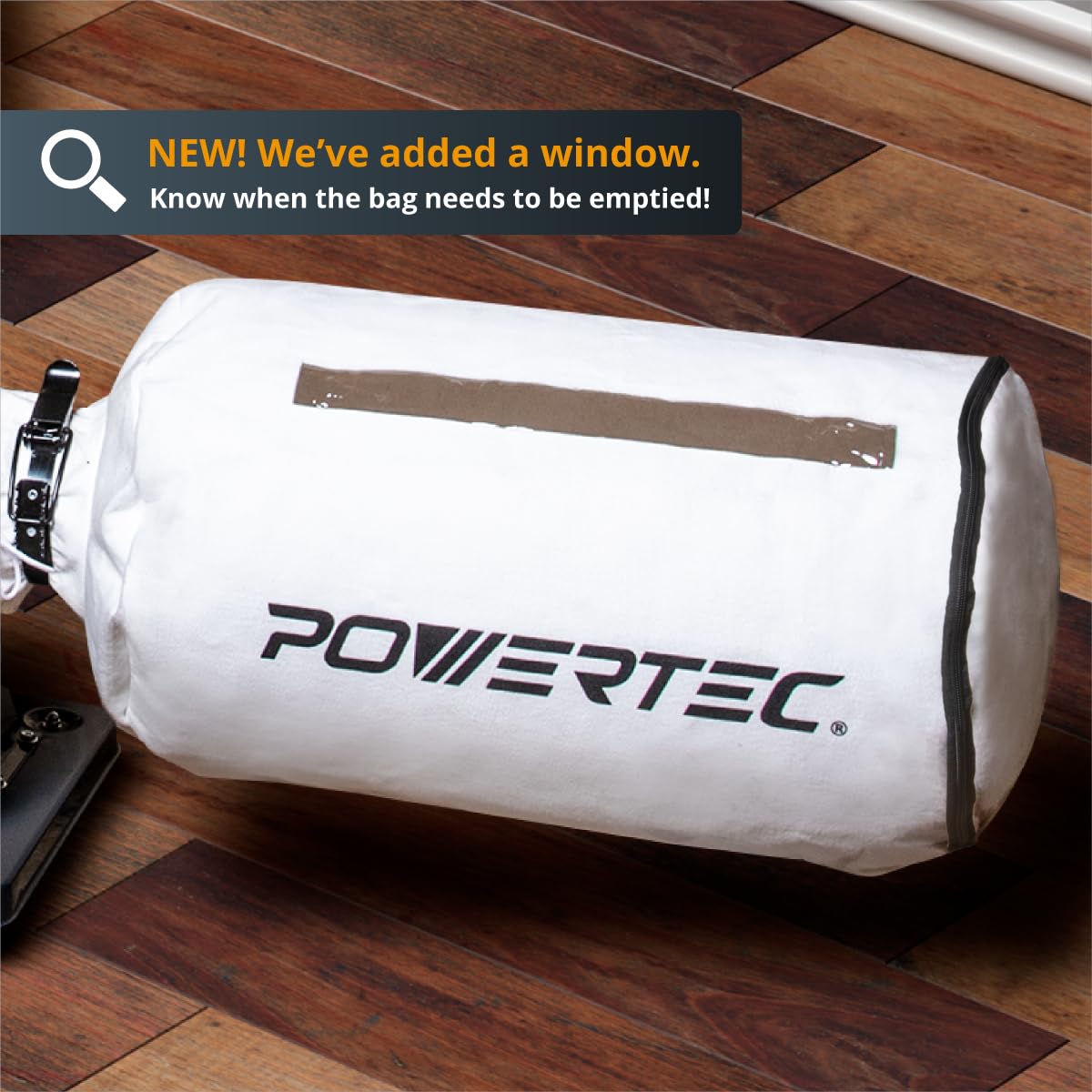 POWERTEC 1 HP, 560 CFM Portable Dust Collector with 1 Micron Dust Collector Bags, Dust Collectors for Woodworking Dust Collection System (DC5372)